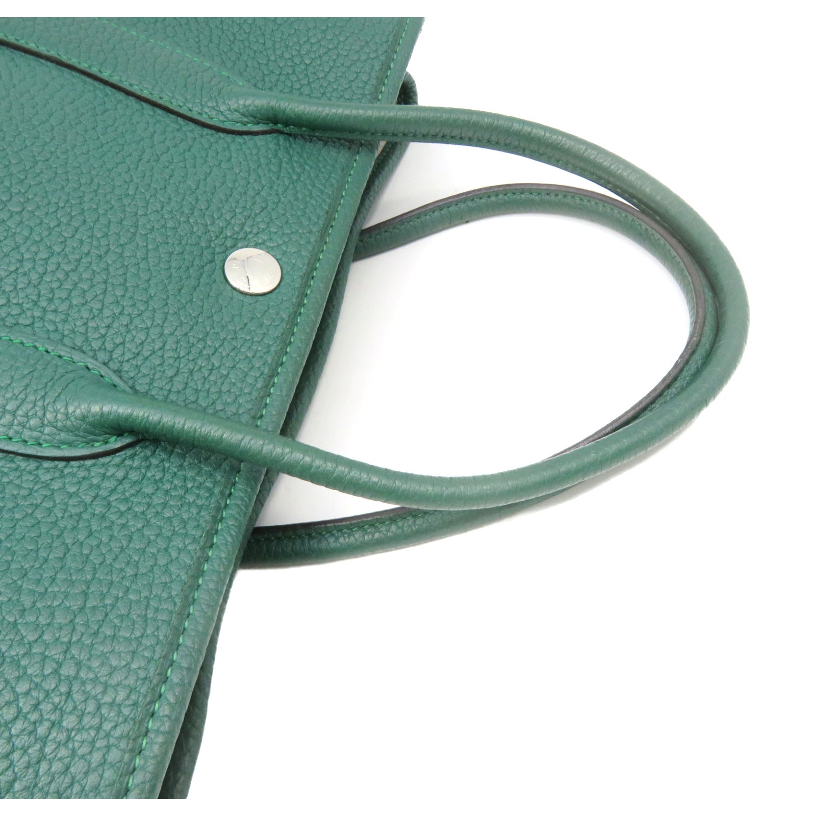 HERMES Negonda皮革Garden Party TPM Hand Bag手挽袋Vert Verone绿色