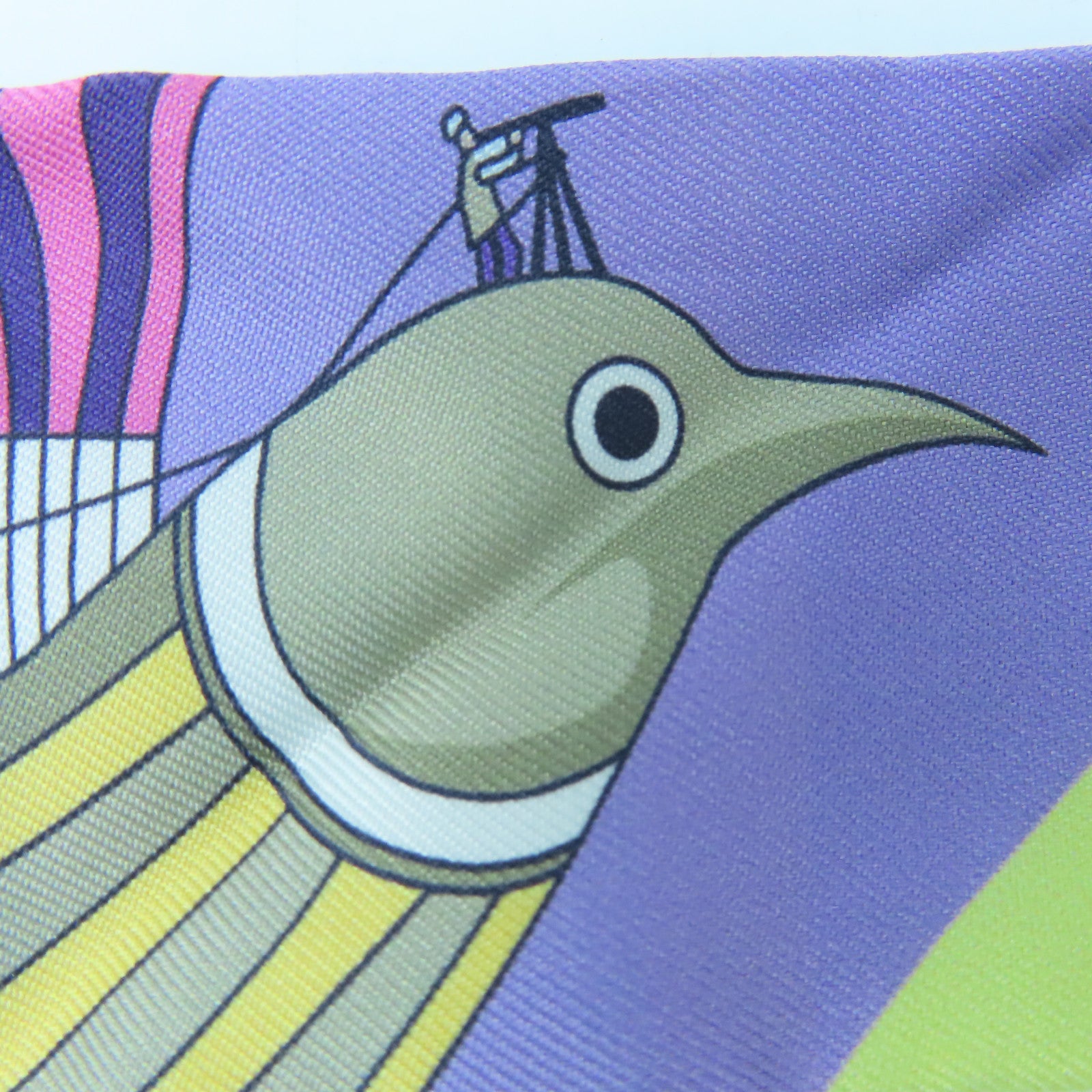 HERMES silk Twilly scarf purple