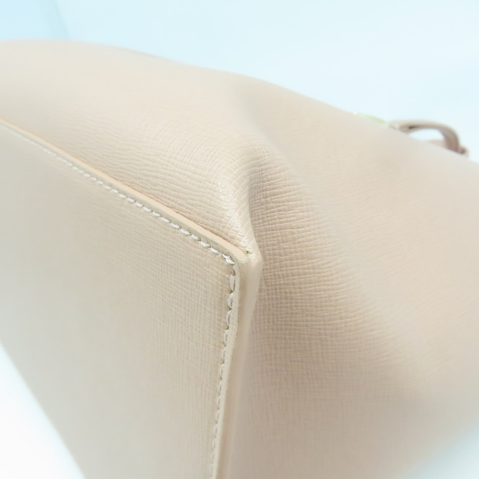 Furla 牛皮皮革Handbag金扣手挽袋粉紅色