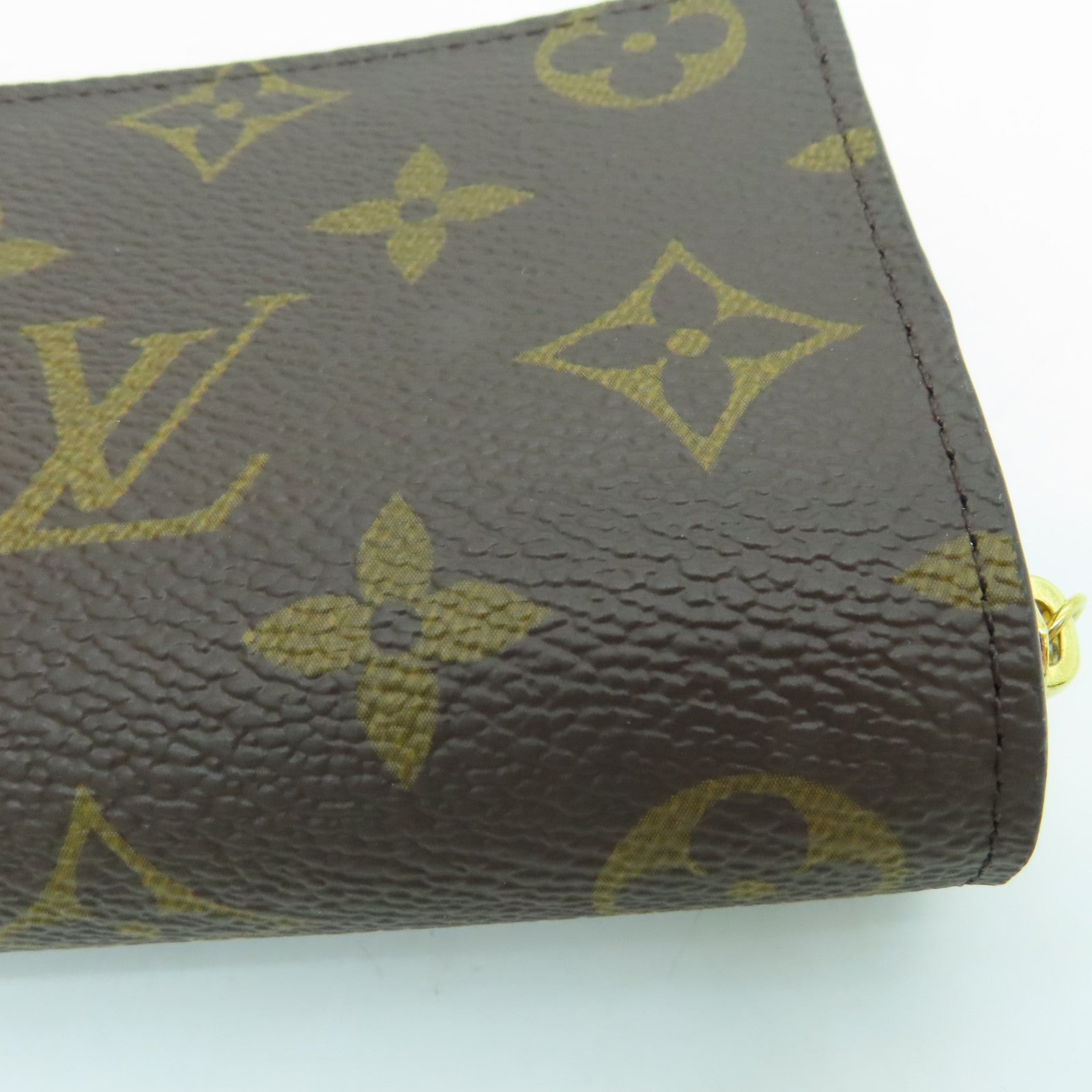 LOUIS VUITTON Monogram Lou Wallet金扣钱包啡色