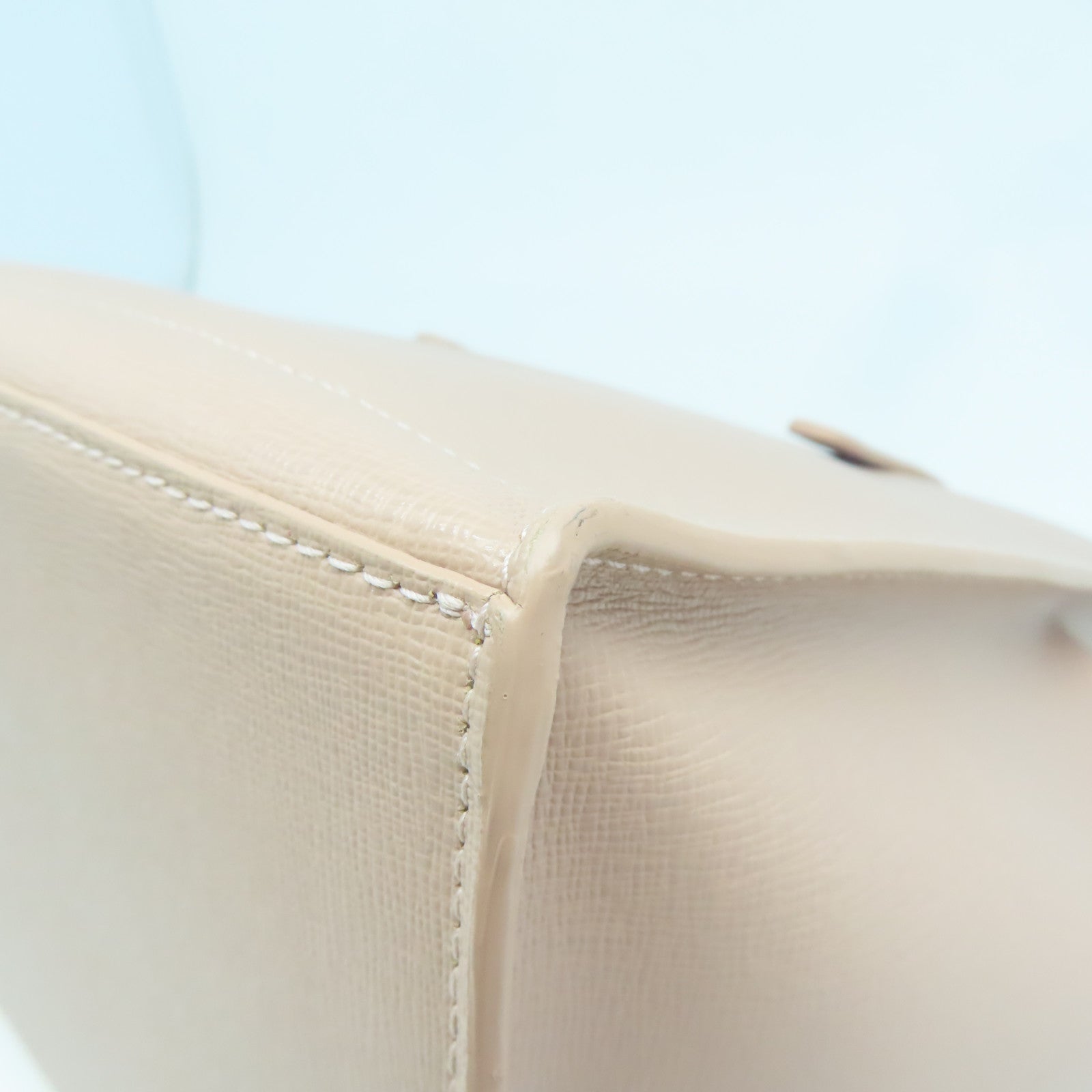 Furla 牛皮皮革Handbag金扣手挽袋粉紅色