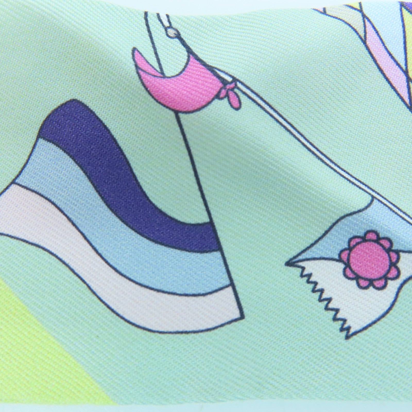 HERMES silk Twilly scarf purple