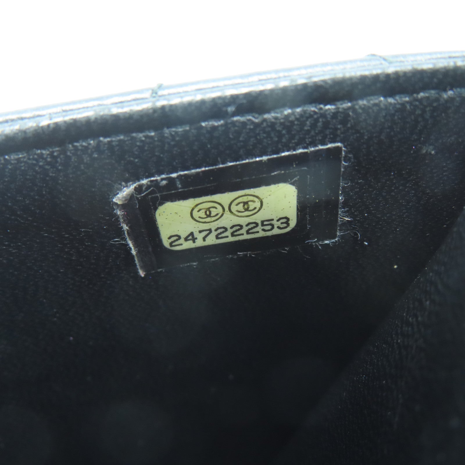 CHANEL 菱格牛皮皮革Wallet銀扣長錢包黑色