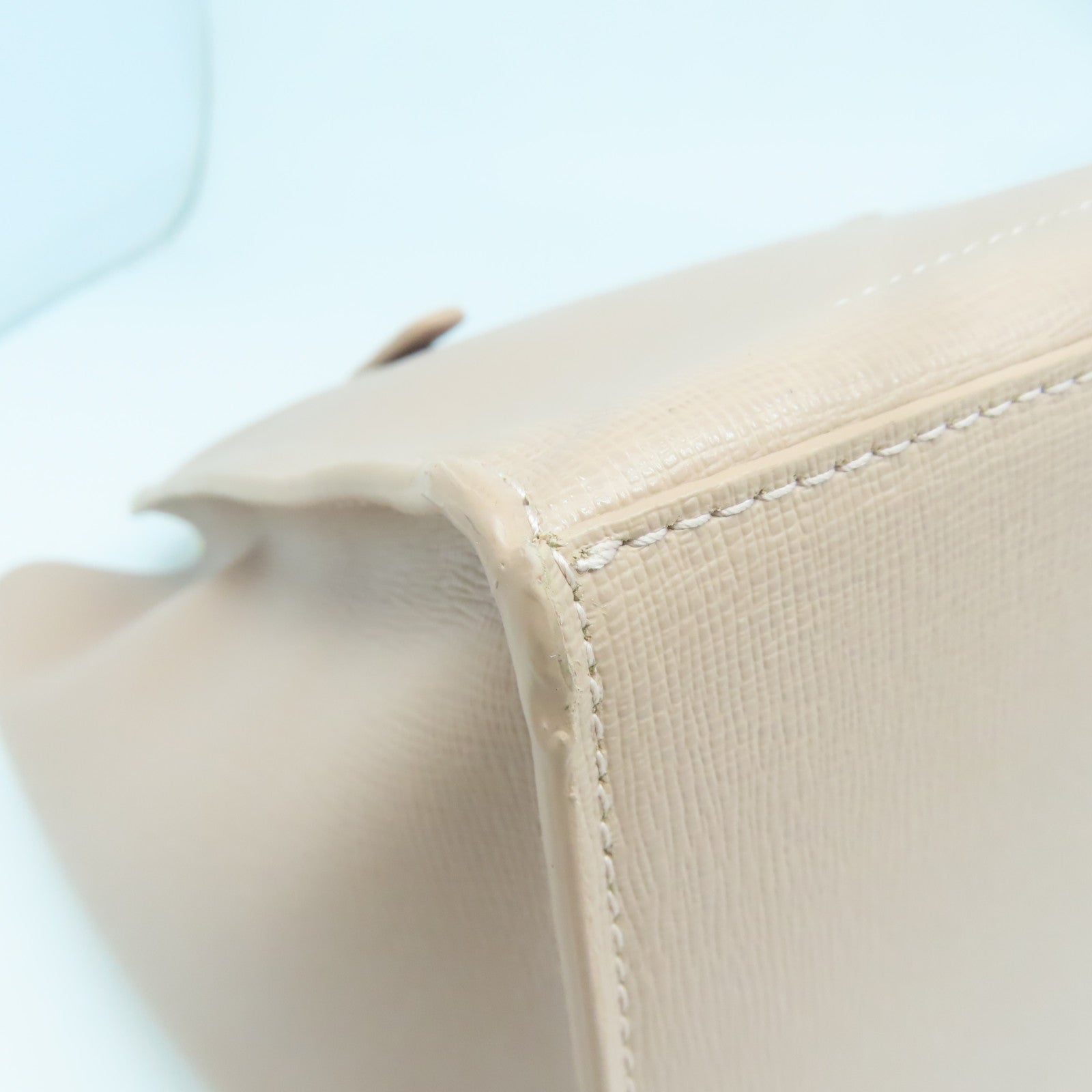 Furla 牛皮皮革Handbag金扣手挽袋粉紅色