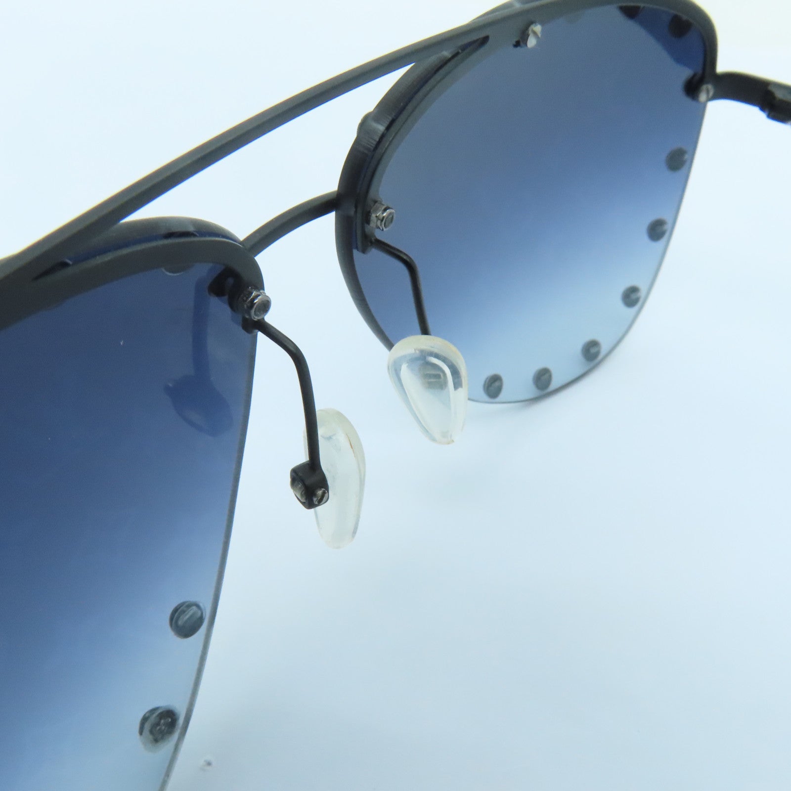 LOUIS VUITTON Metal Monogram Sunglasses太陽眼鏡藍色/黑色