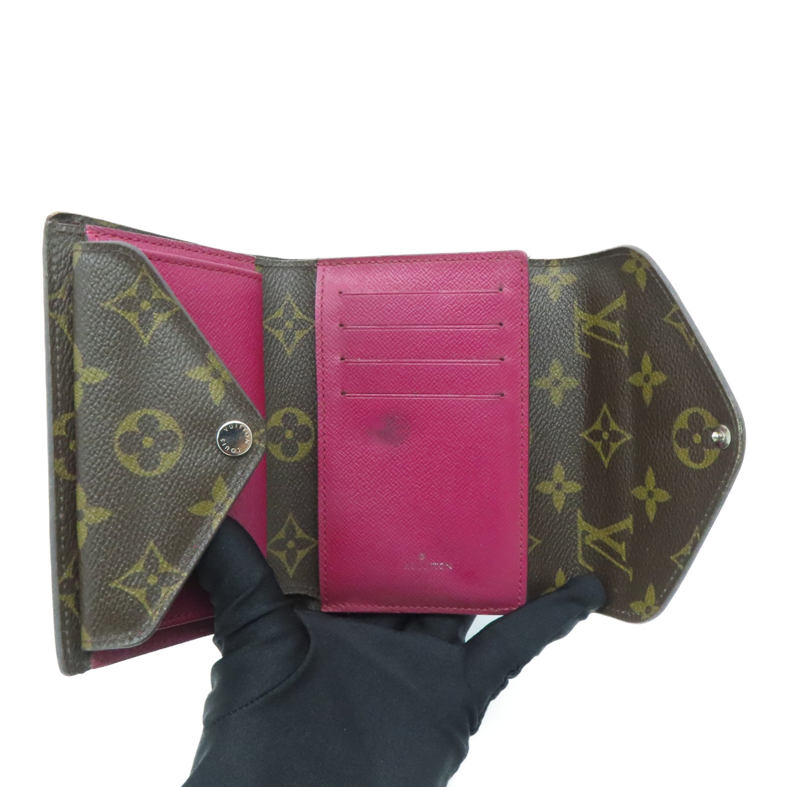 LOUIS VUITTON [Sharp Discount] Monogram/Epi Wallet Silver Buckle Wallet Brown/Red