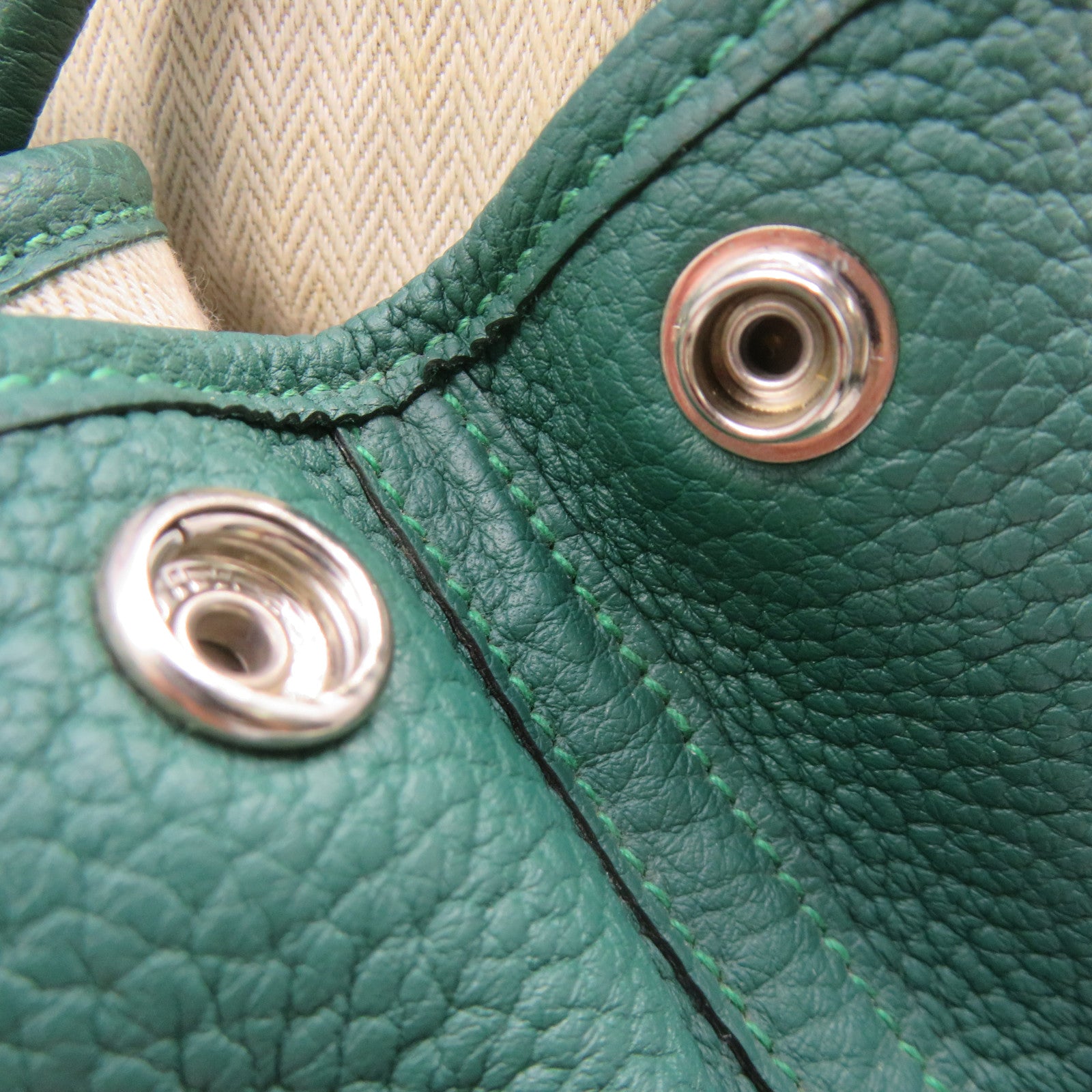 HERMES Negonda皮革Garden Party TPM Hand Bag手挽袋Vert Verone绿色