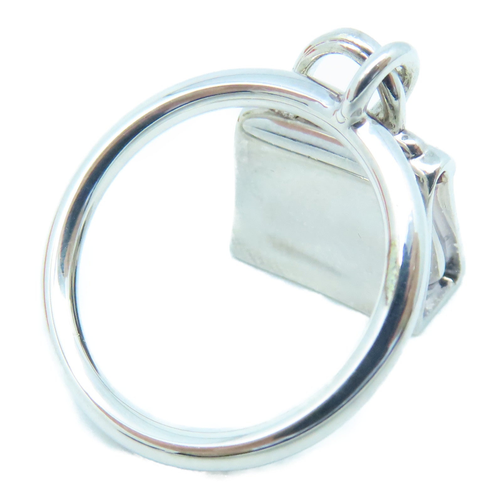 HERMES 925 Sterling Silver Amulettes Kelly Ring US#6