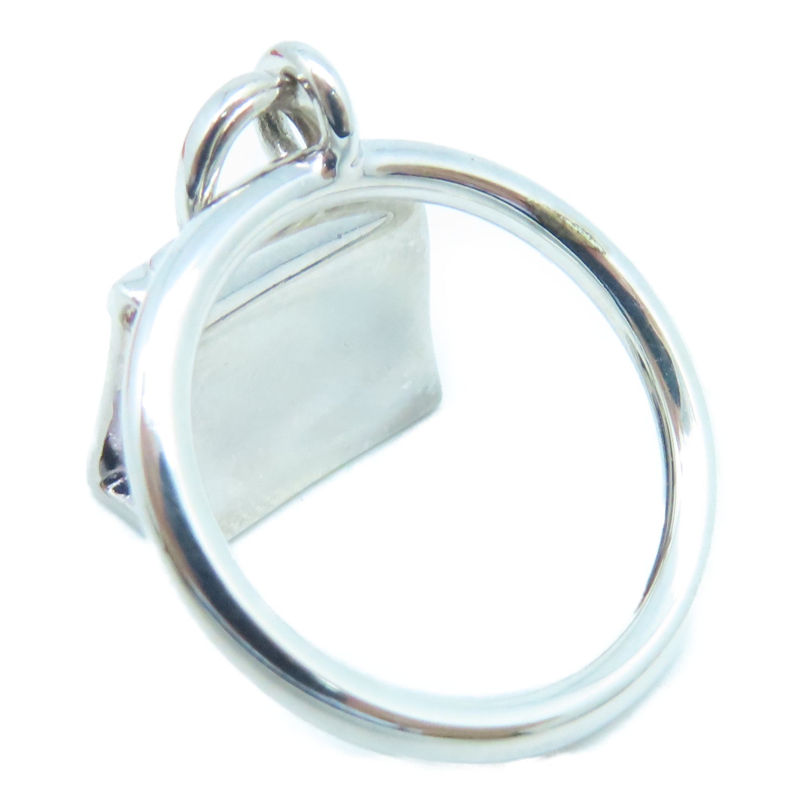 HERMES 925 Sterling Silver Amulettes Kelly Ring US#6