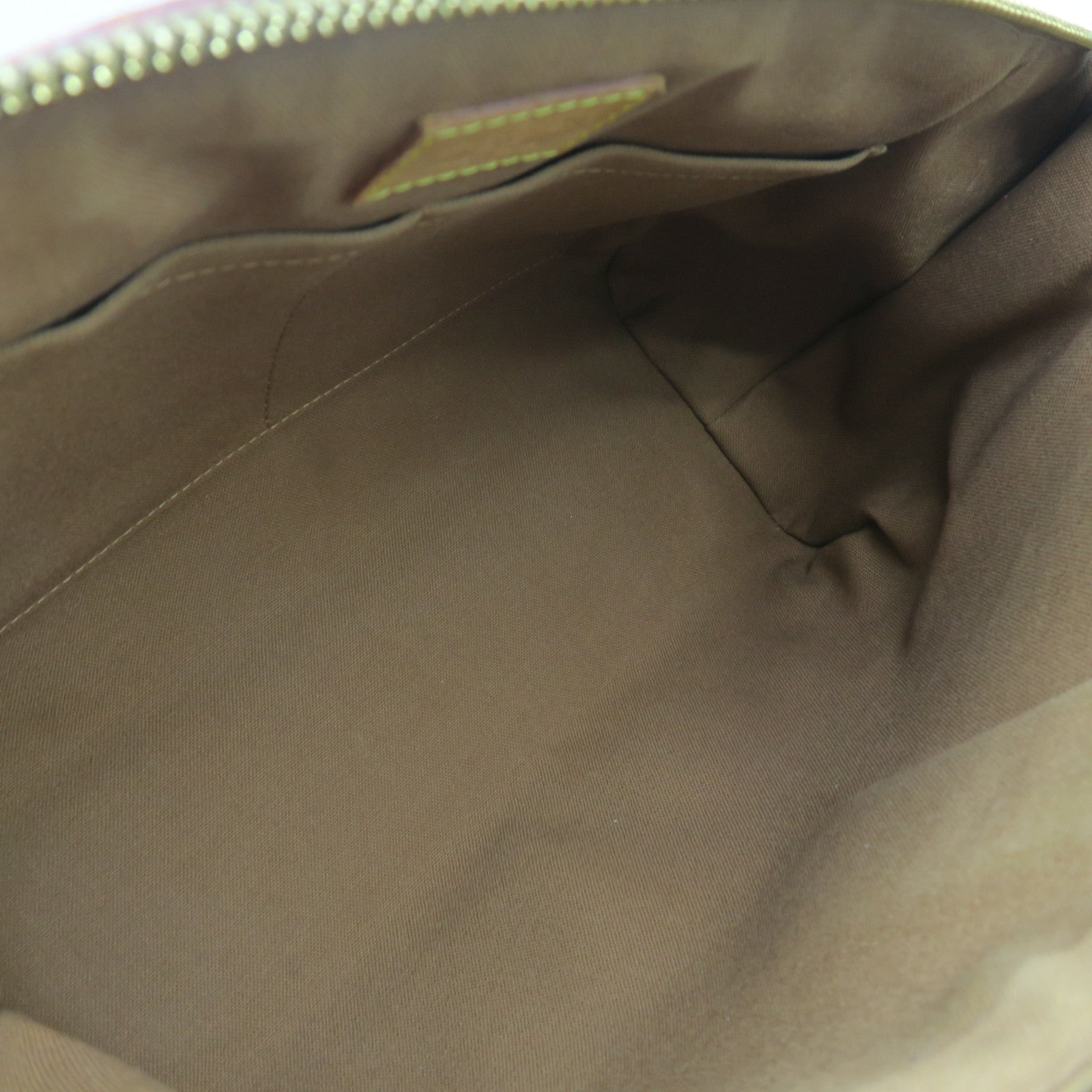 LOUIS VUITTON Monogram Tivoli PM Gold Buckle Handle Bag Brown