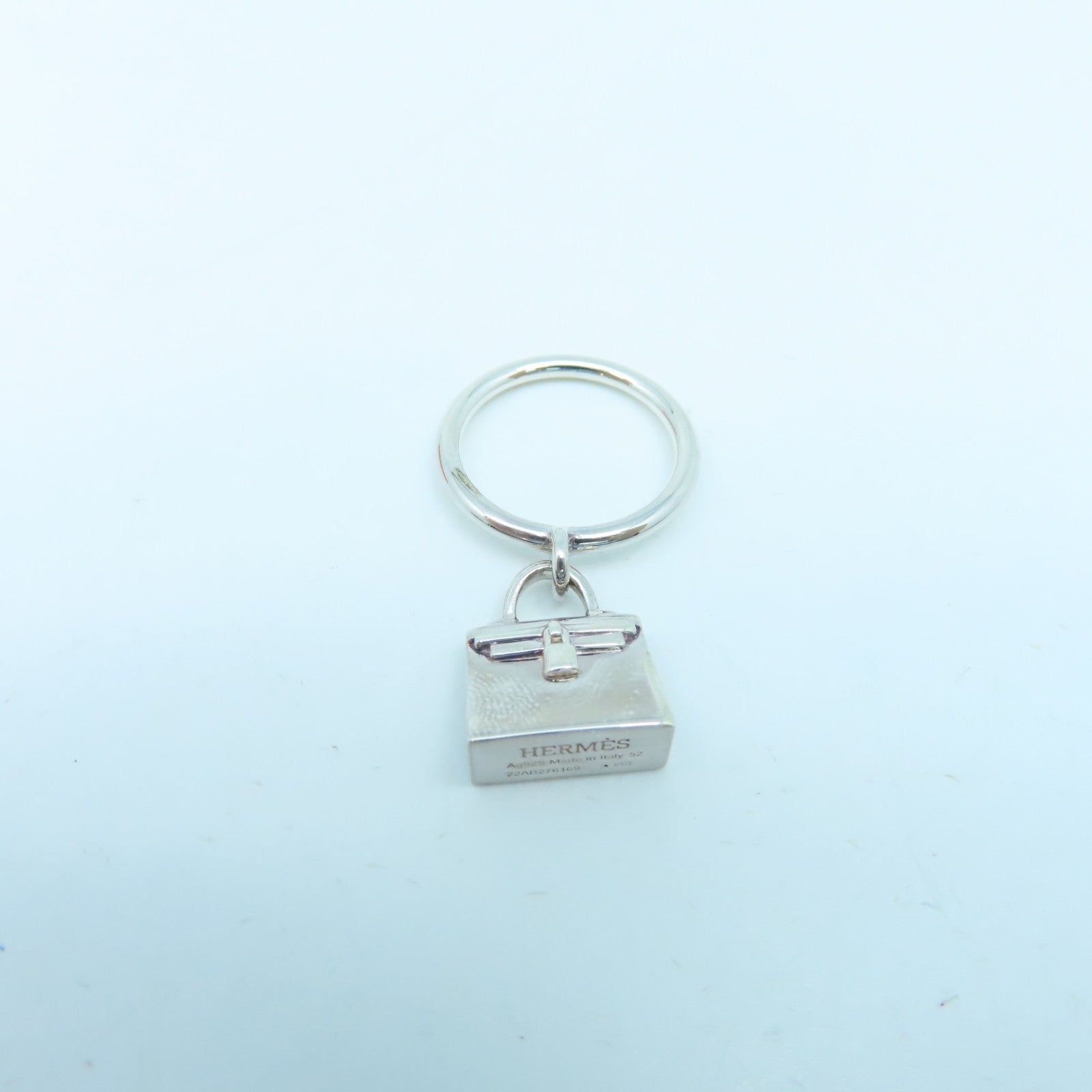 HERMES 925 Sterling Silver Amulettes Kelly Ring US#6