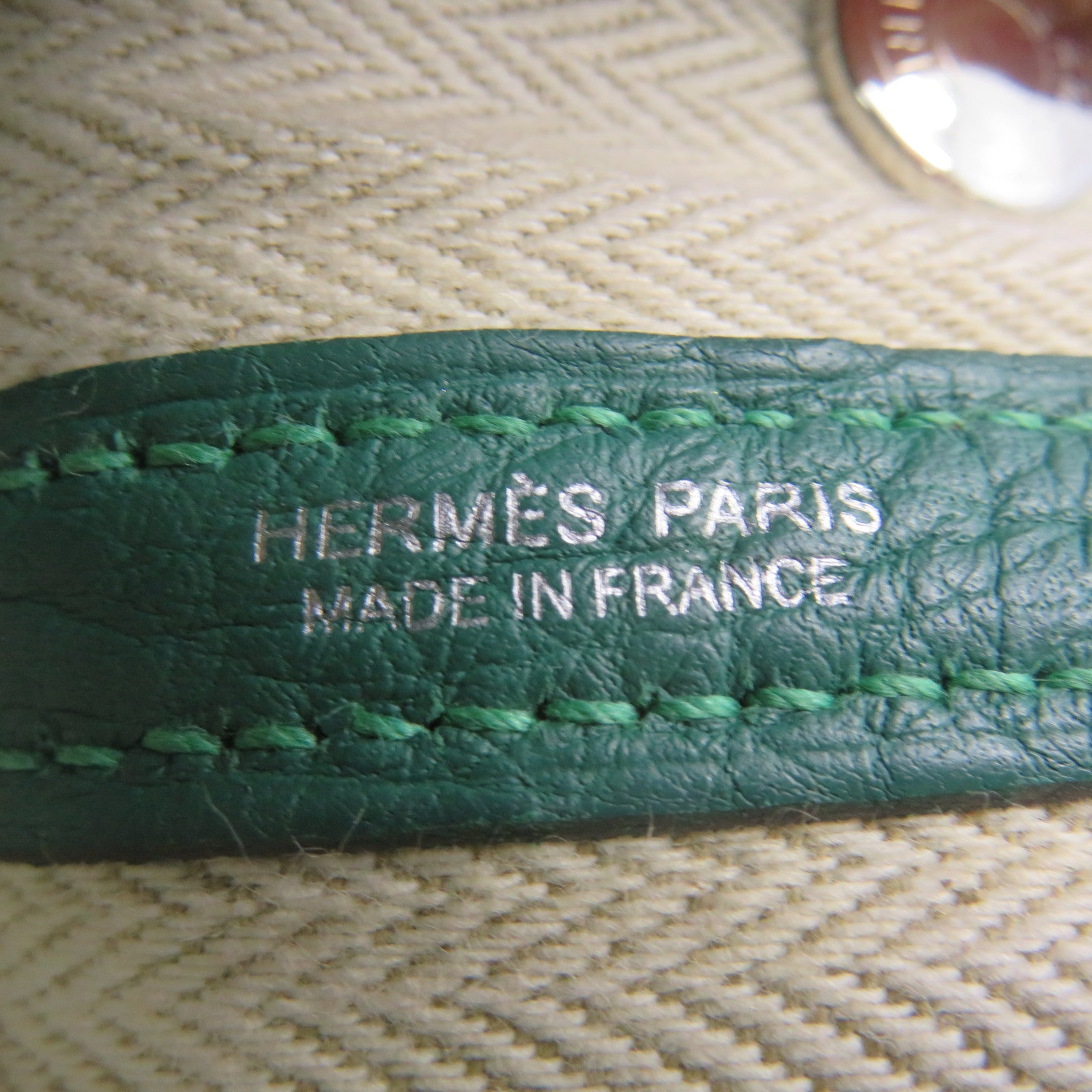 HERMES Negonda皮革Garden Party TPM Hand Bag手挽袋Vert Verone绿色