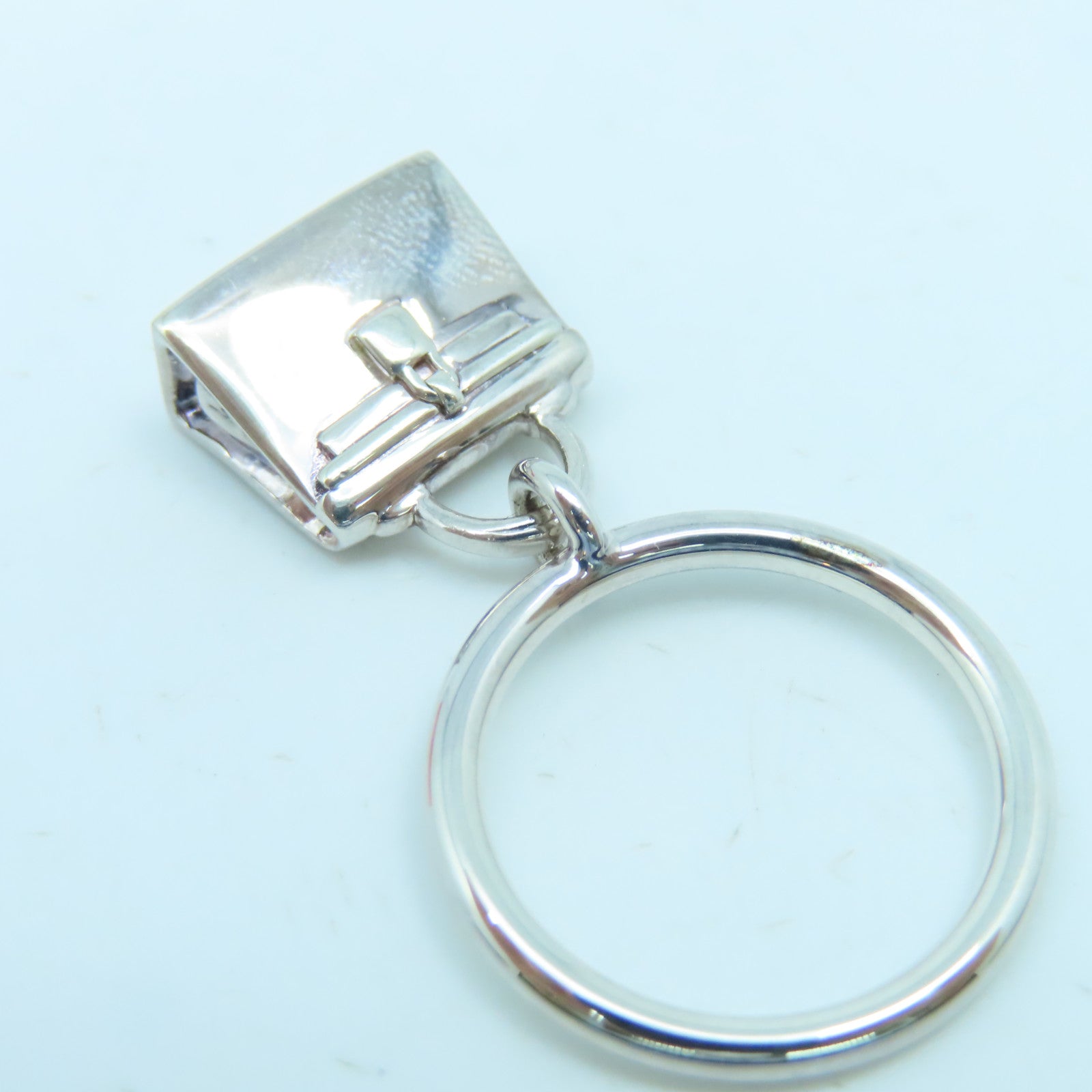 HERMES 925 Sterling Silver Amulettes Kelly Ring US#6