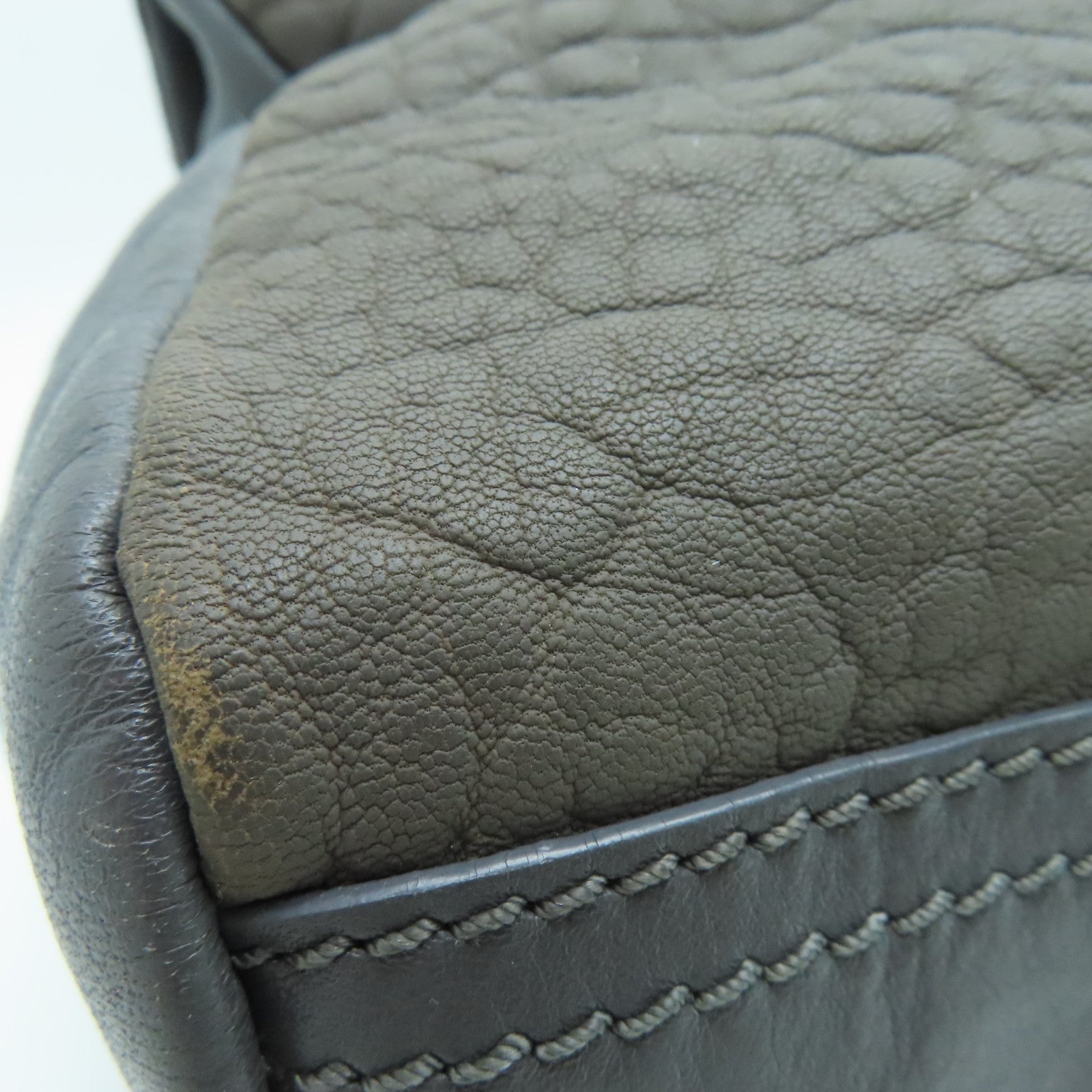 GIVENCHY 牛皮皮革Pandora 2 Way Shoulder Bag手挽肩背两用袋银扣灰色