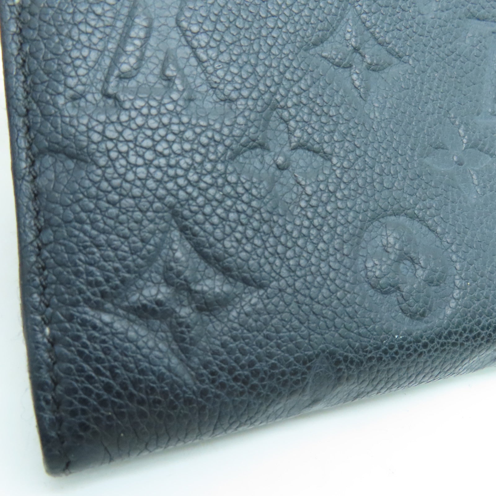 LOUIS VUITTON Monogram Empreinte Sarah长钱包金扣黑色