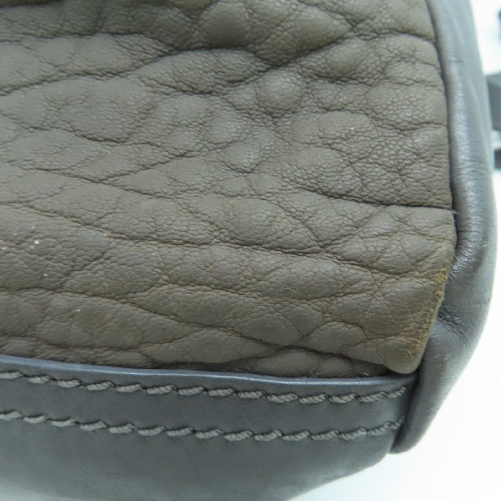 GIVENCHY 牛皮皮革Pandora 2 Way Shoulder Bag手挽肩背两用袋银扣灰色