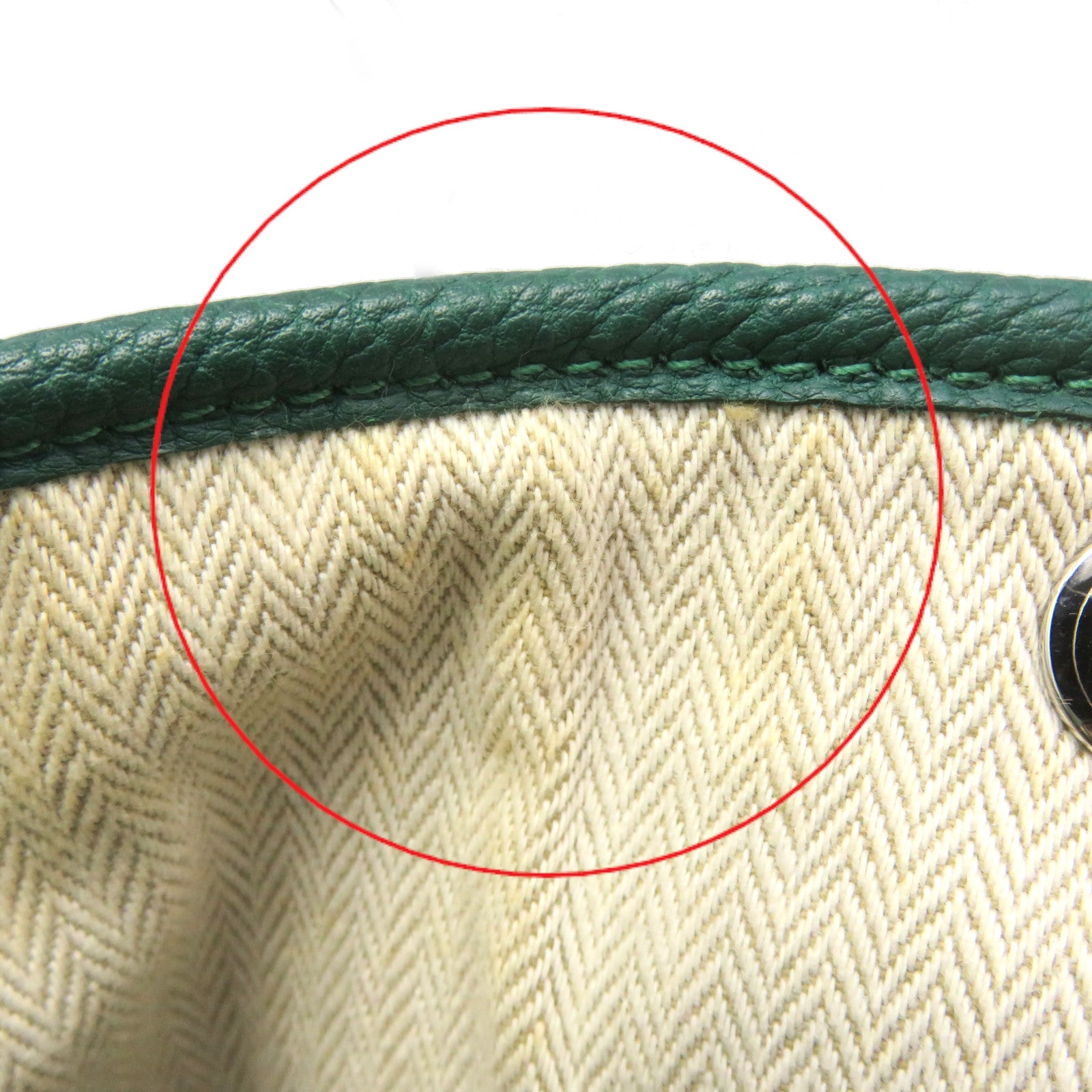 HERMES Negonda皮革Garden Party TPM Hand Bag手挽袋Vert Verone绿色