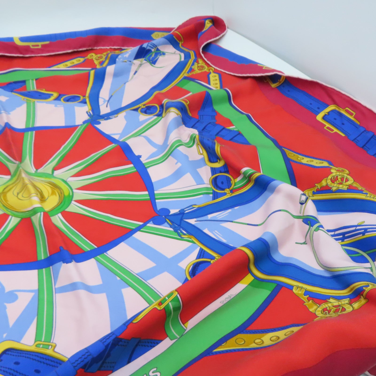 HERMES 絲質Scarf 90絲巾紅色