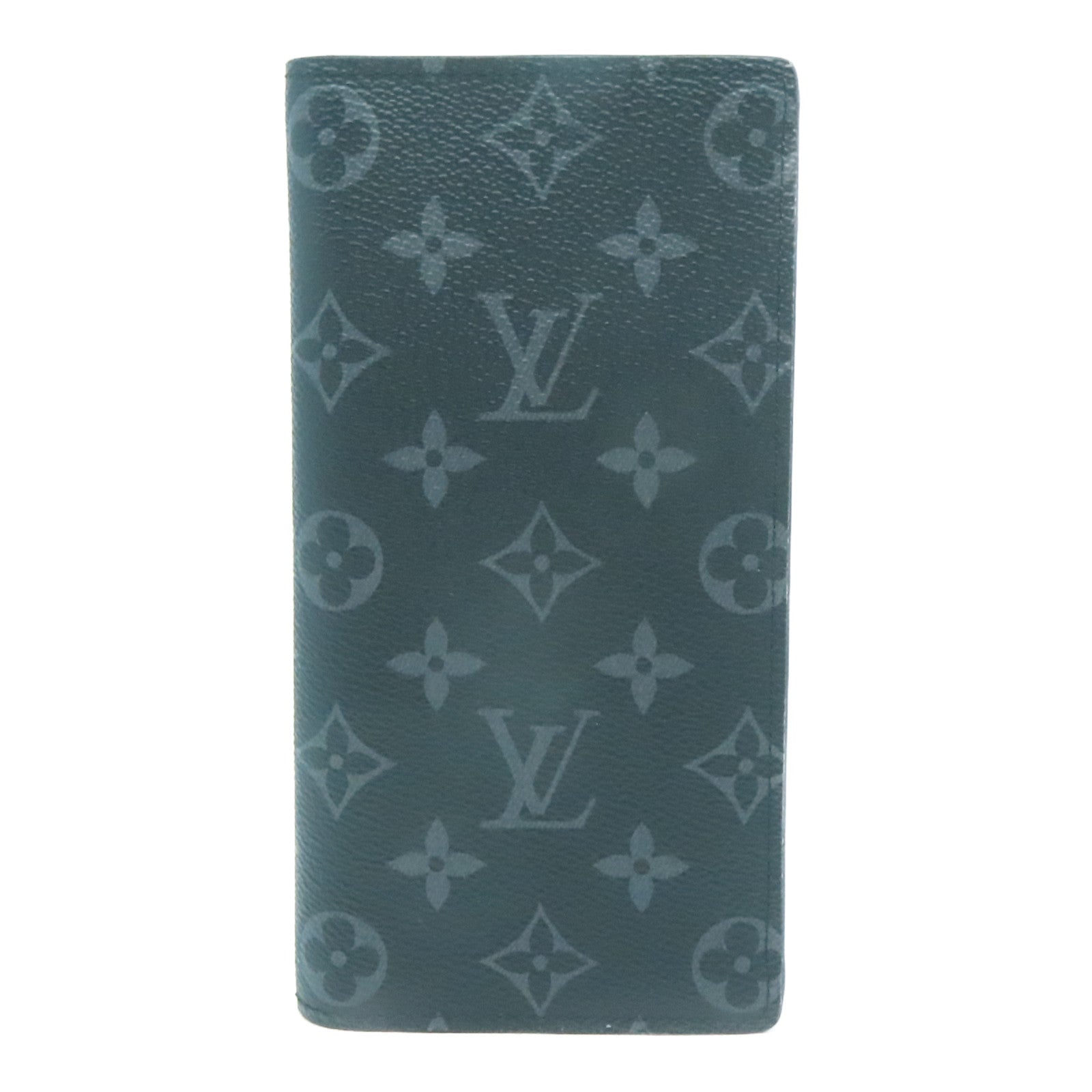 LOUIS VUITTON Monogram Eclipse Brazza Long Wallet銀扣長錢包黑色