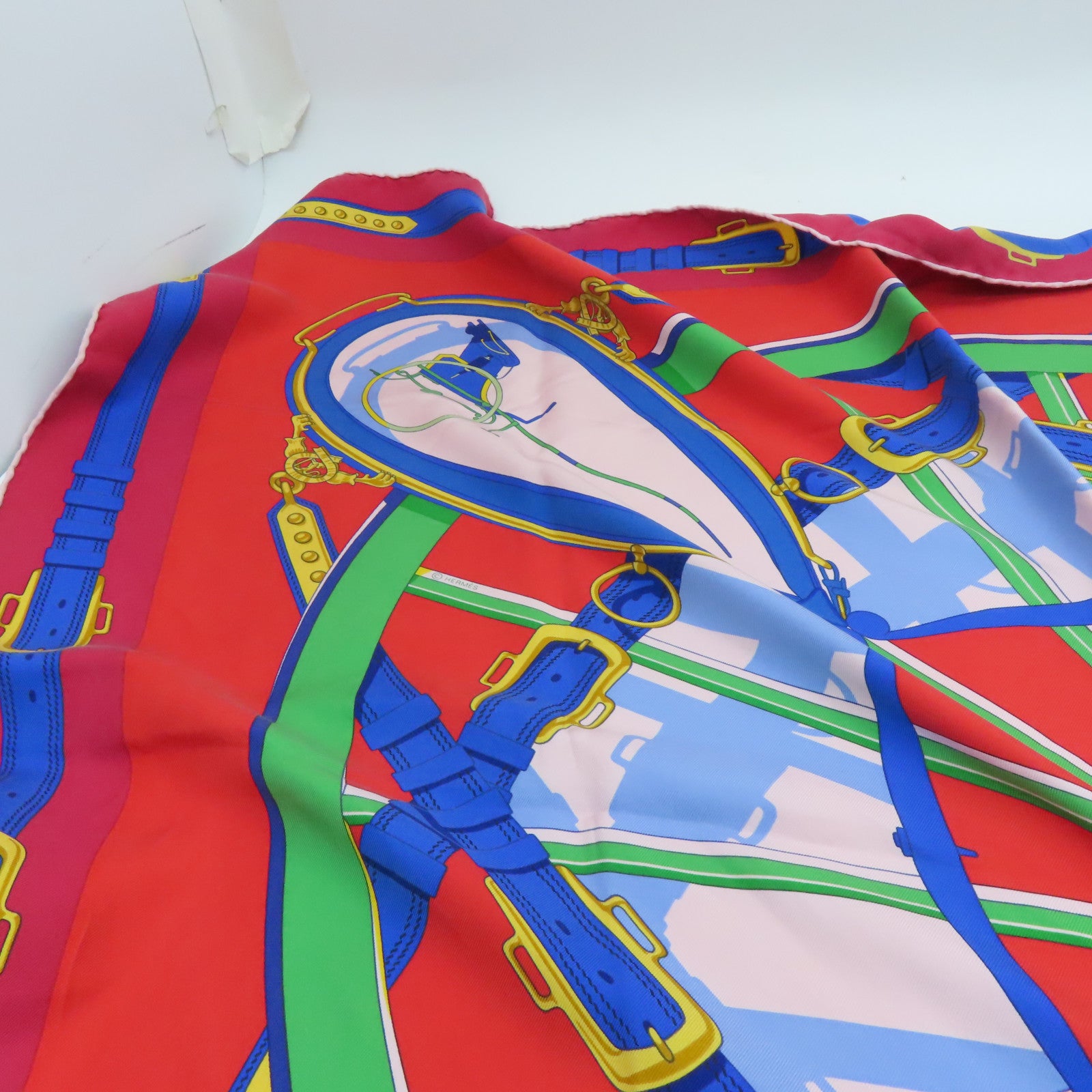 HERMES 絲質Scarf 90絲巾紅色