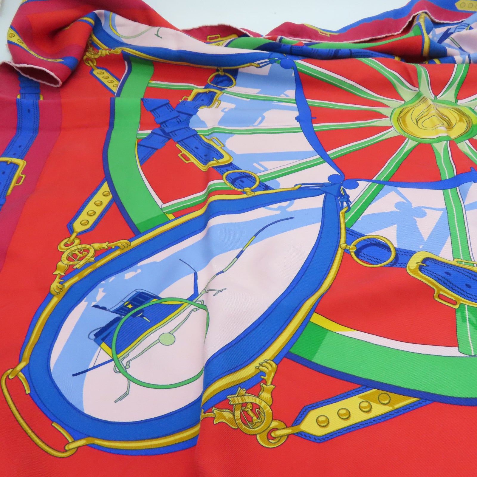 HERMES 絲質Scarf 90絲巾紅色