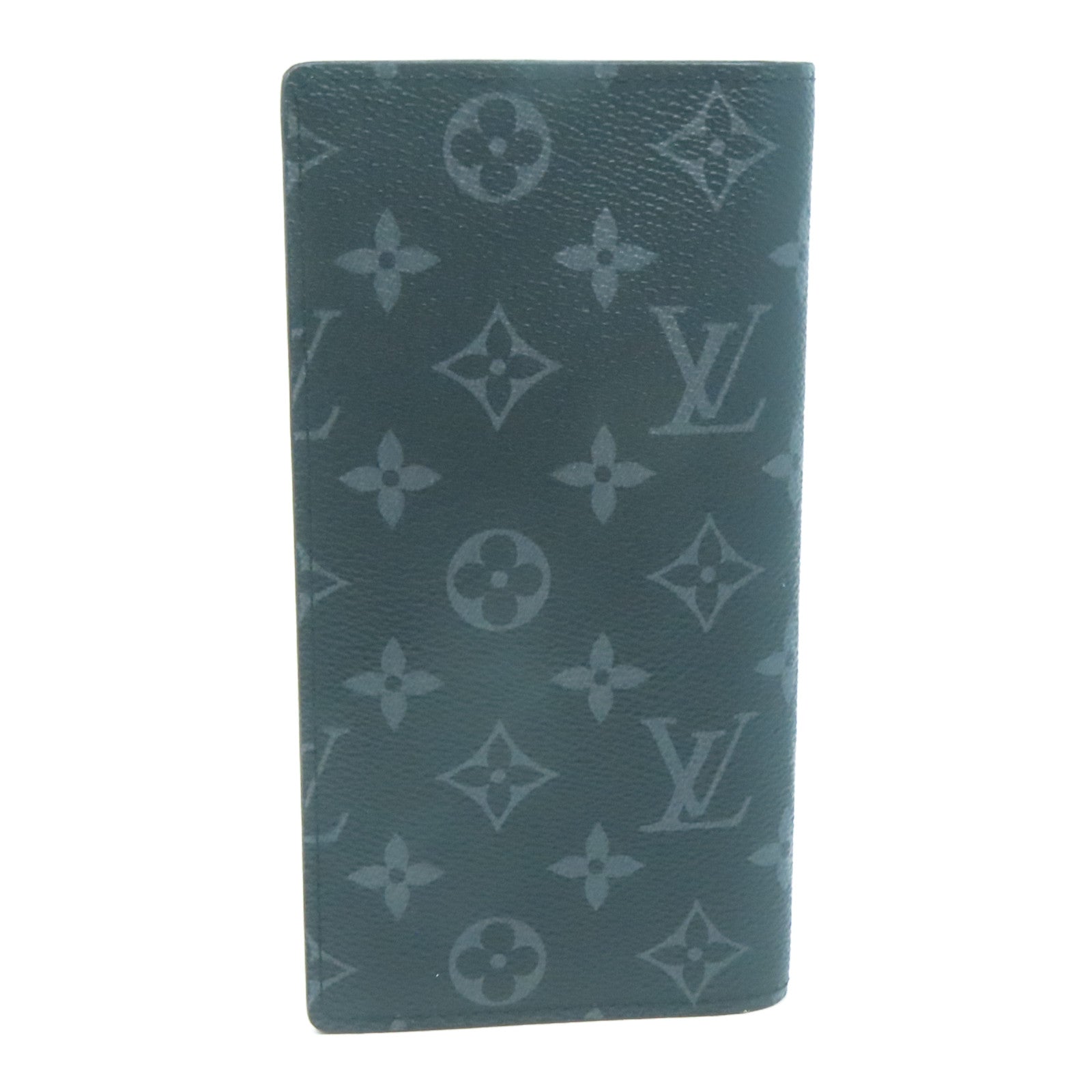 LOUIS VUITTON Monogram Eclipse Brazza Long Wallet銀扣長錢包黑色