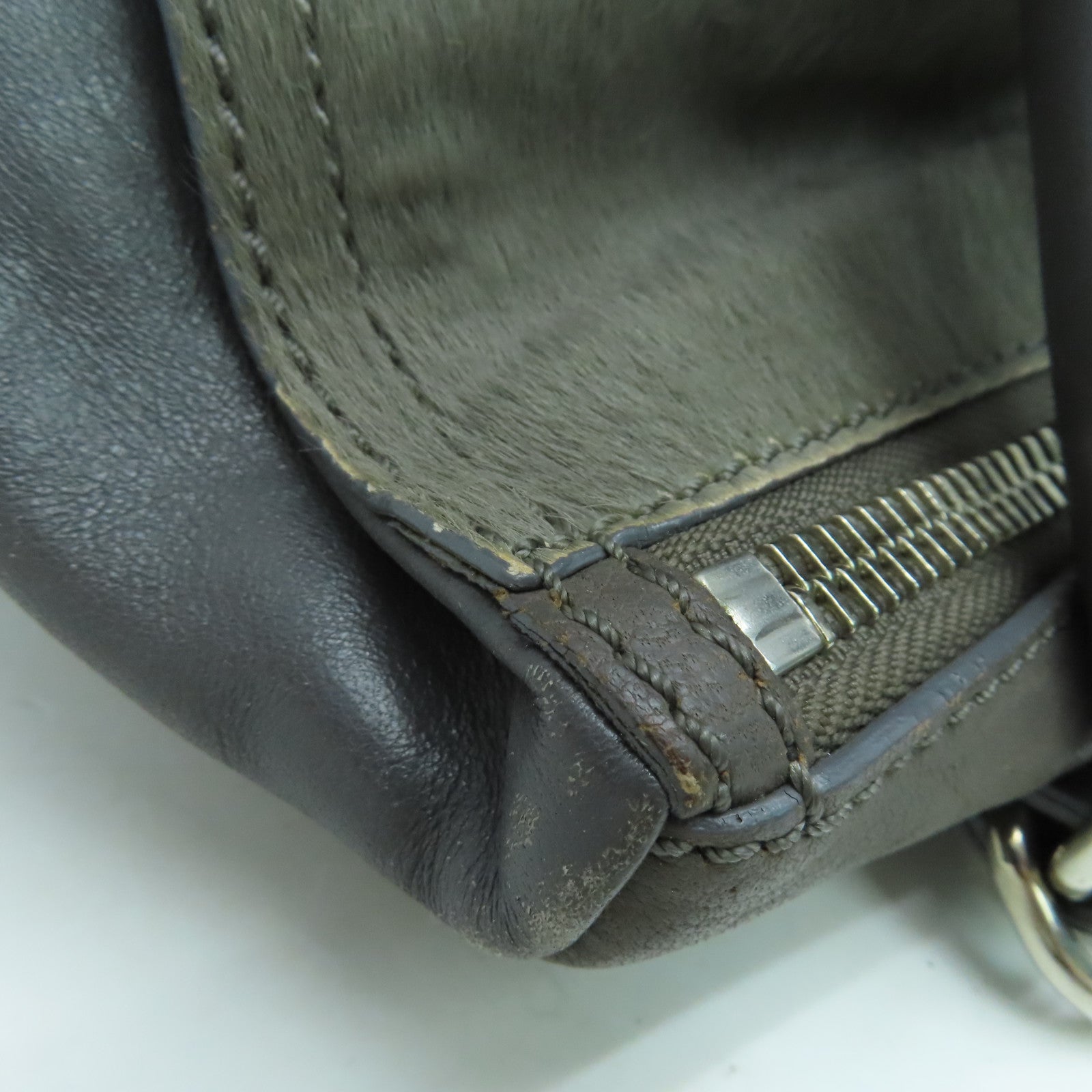 GIVENCHY 牛皮皮革Pandora 2 Way Shoulder Bag手挽肩背两用袋银扣灰色