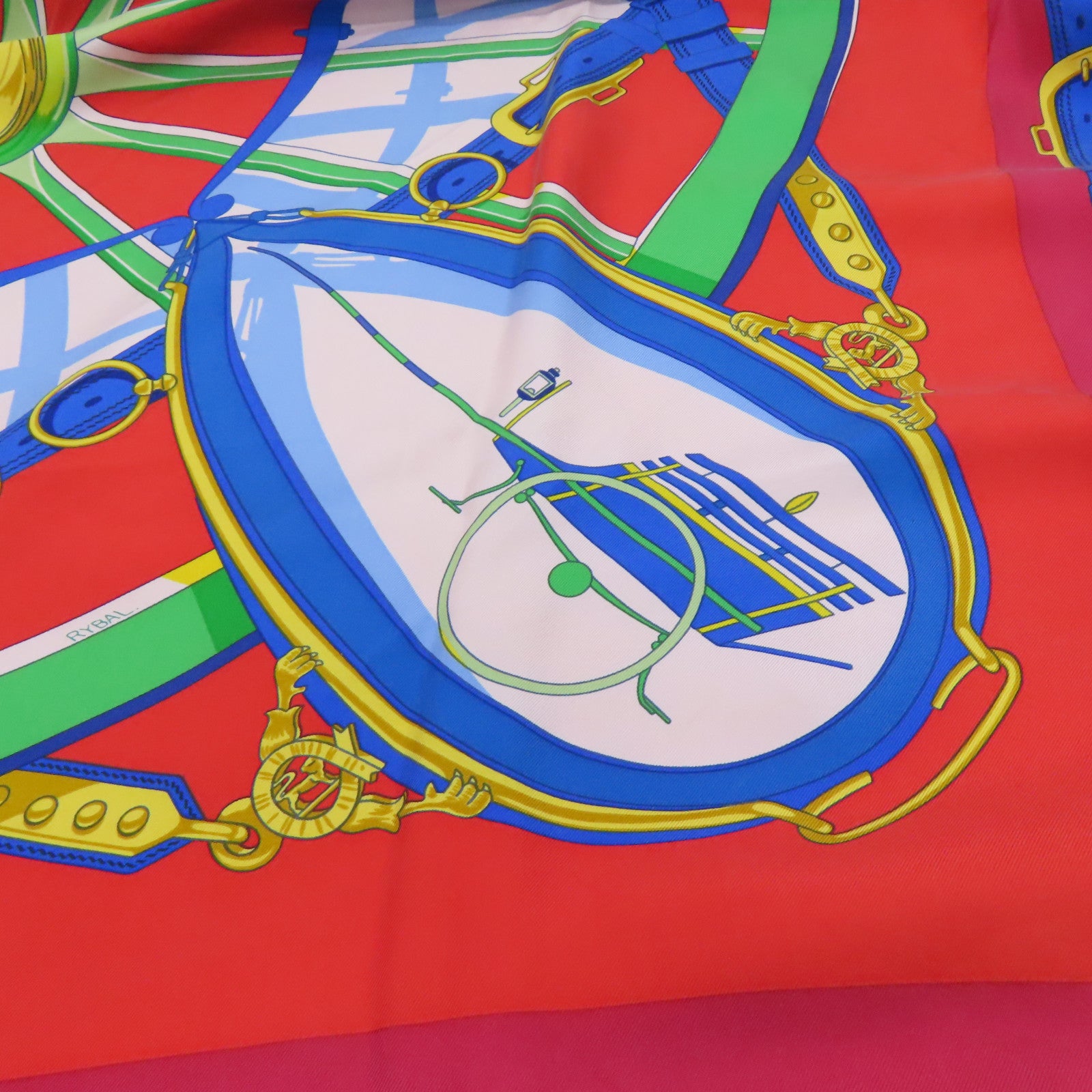 HERMES 絲質Scarf 90絲巾紅色