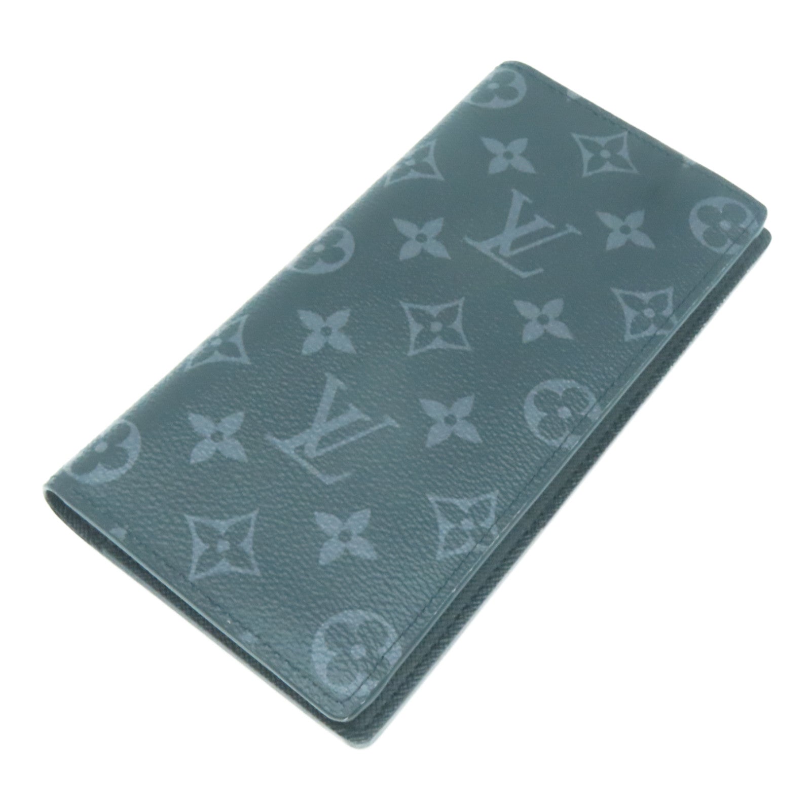 LOUIS VUITTON Monogram Eclipse Brazza Long Wallet銀扣長錢包黑色