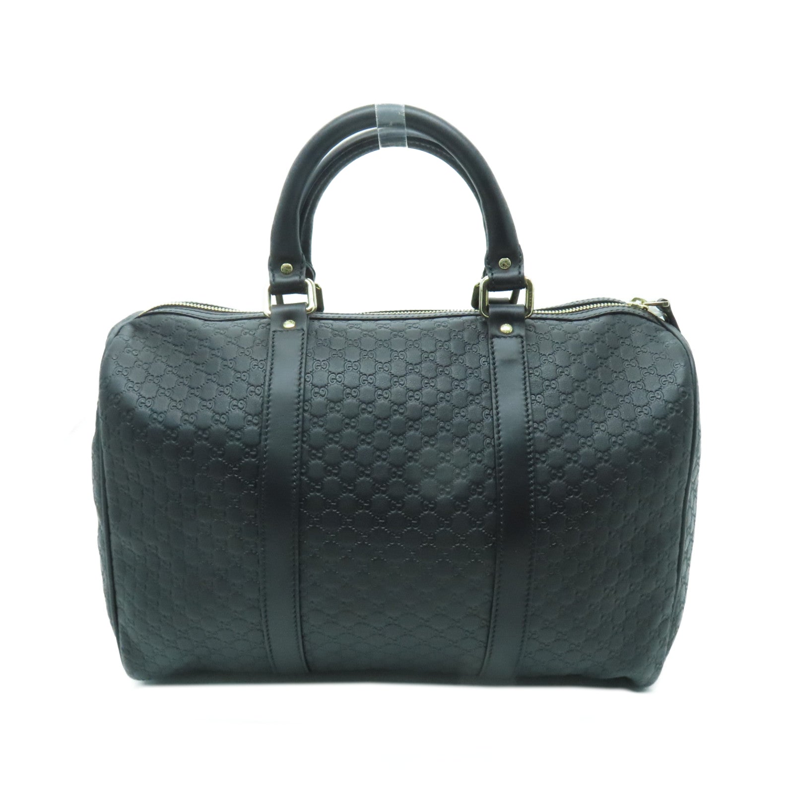 GUCCI 牛皮皮革Boston Bag金扣波士頓包黑色