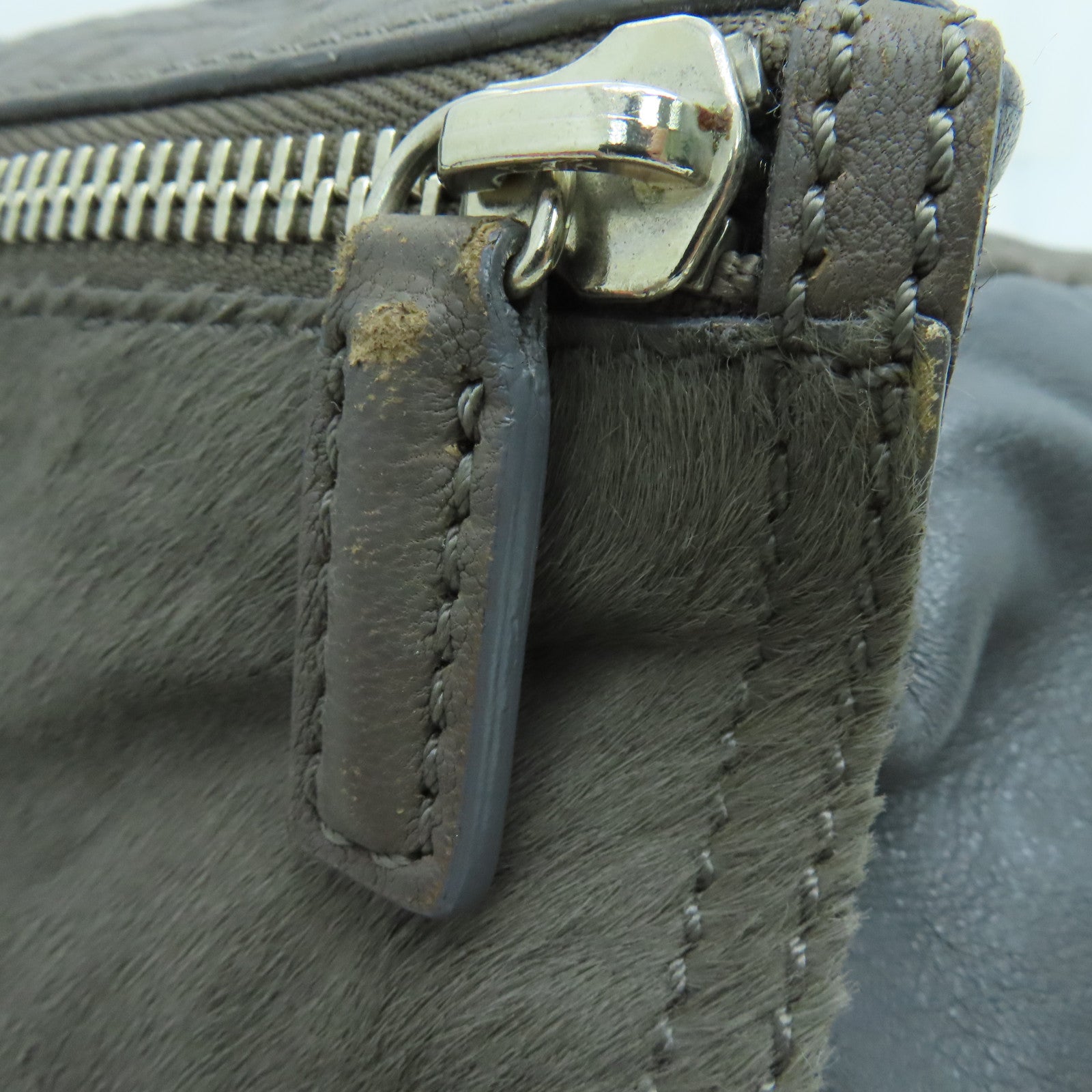 GIVENCHY 牛皮皮革Pandora 2 Way Shoulder Bag手挽肩背两用袋银扣灰色