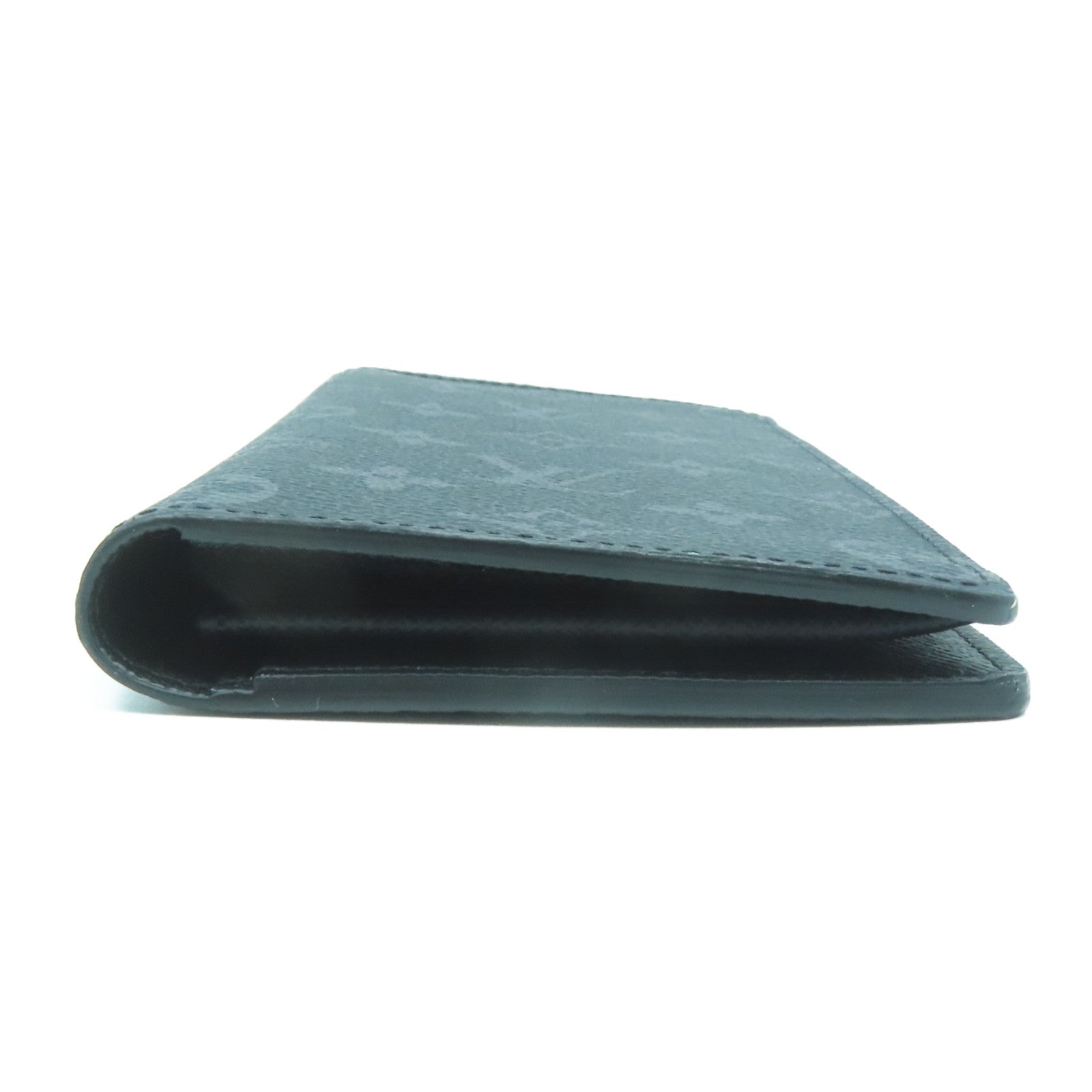 LOUIS VUITTON Monogram Eclipse Brazza Long Wallet銀扣長錢包黑色