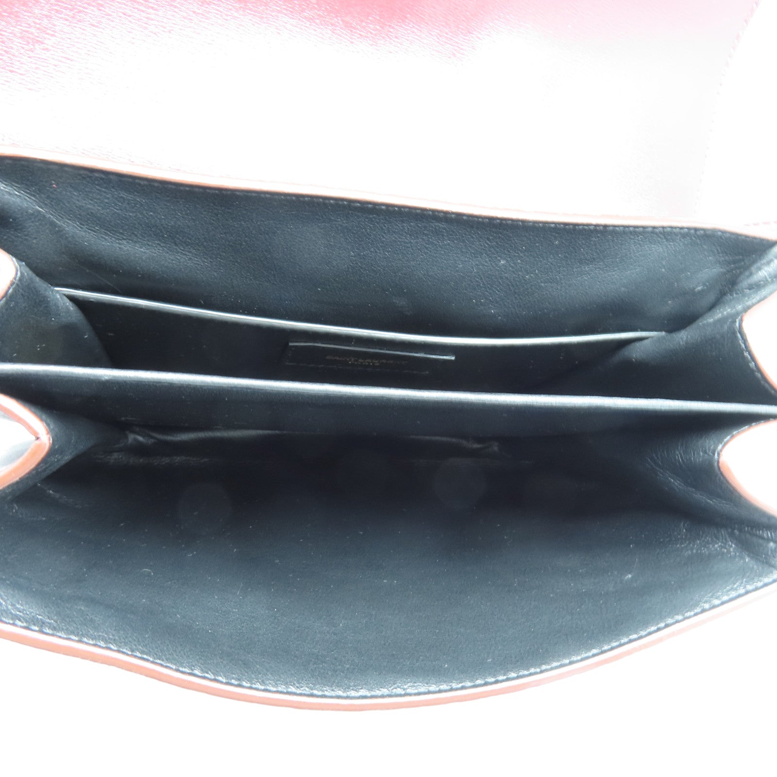 SAINT LAURENT 麂皮皮革Shoulder Bag金扣肩背袋紅色