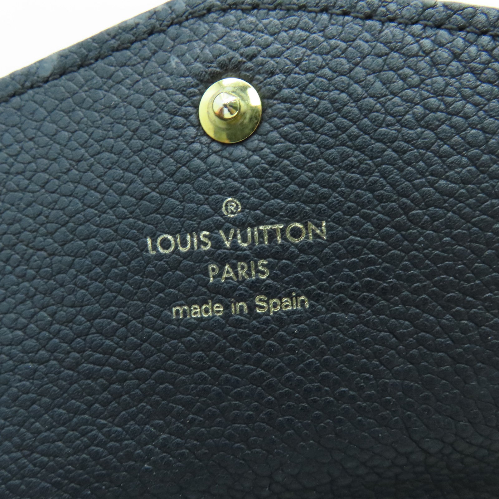LOUIS VUITTON Monogram Empreinte Sarah长钱包金扣黑色