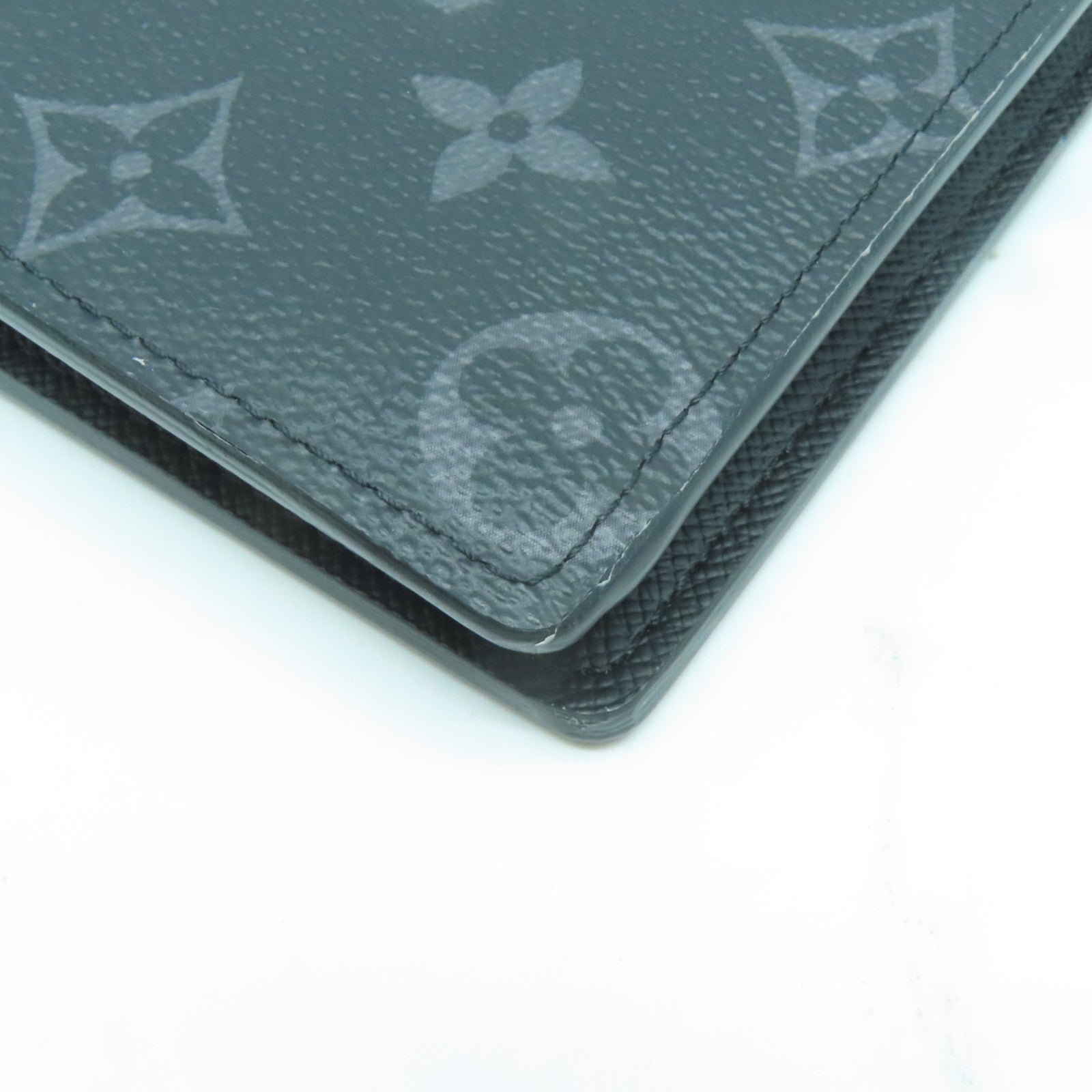 LOUIS VUITTON Monogram Eclipse Brazza Long Wallet銀扣長錢包黑色