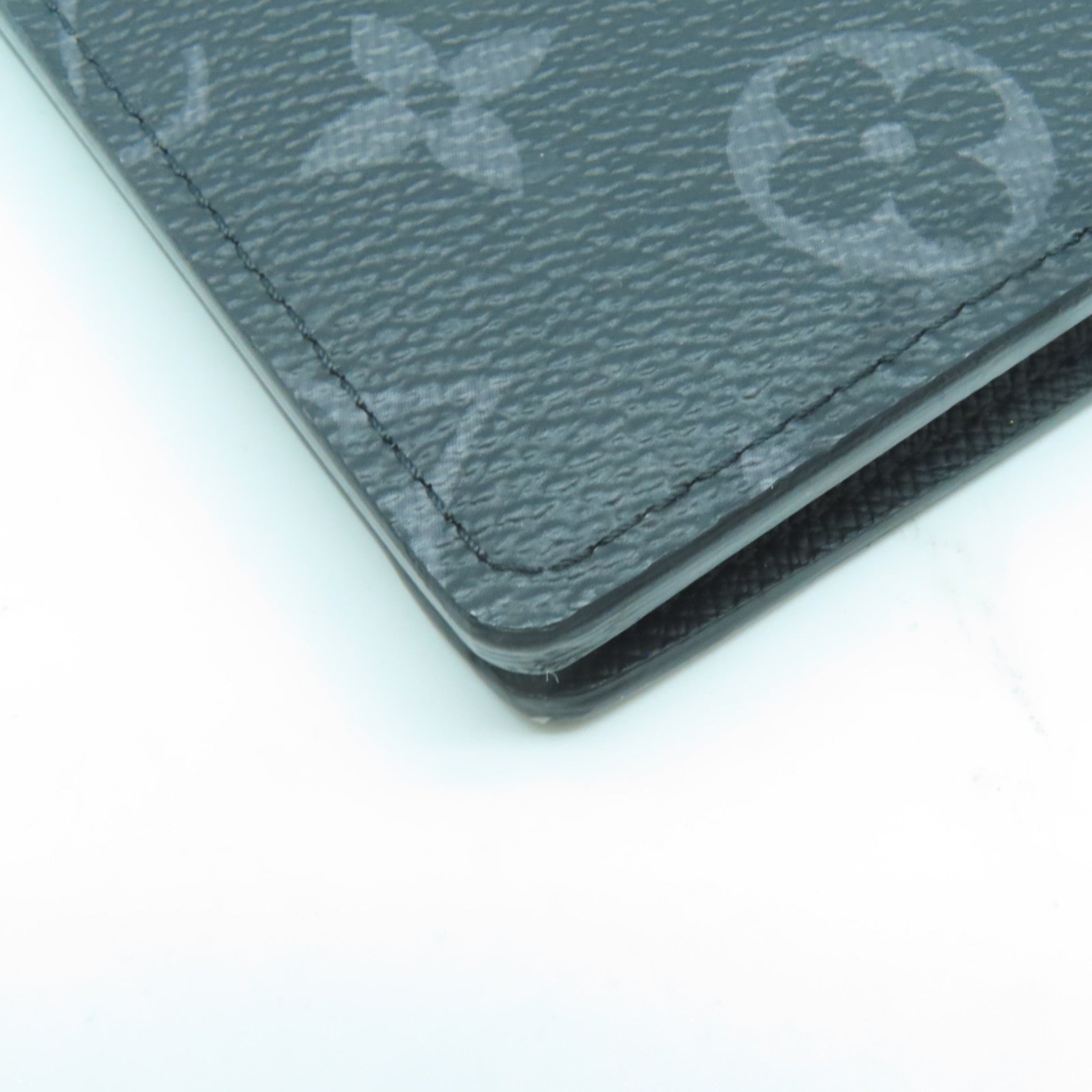 LOUIS VUITTON Monogram Eclipse Brazza Long Wallet銀扣長錢包黑色