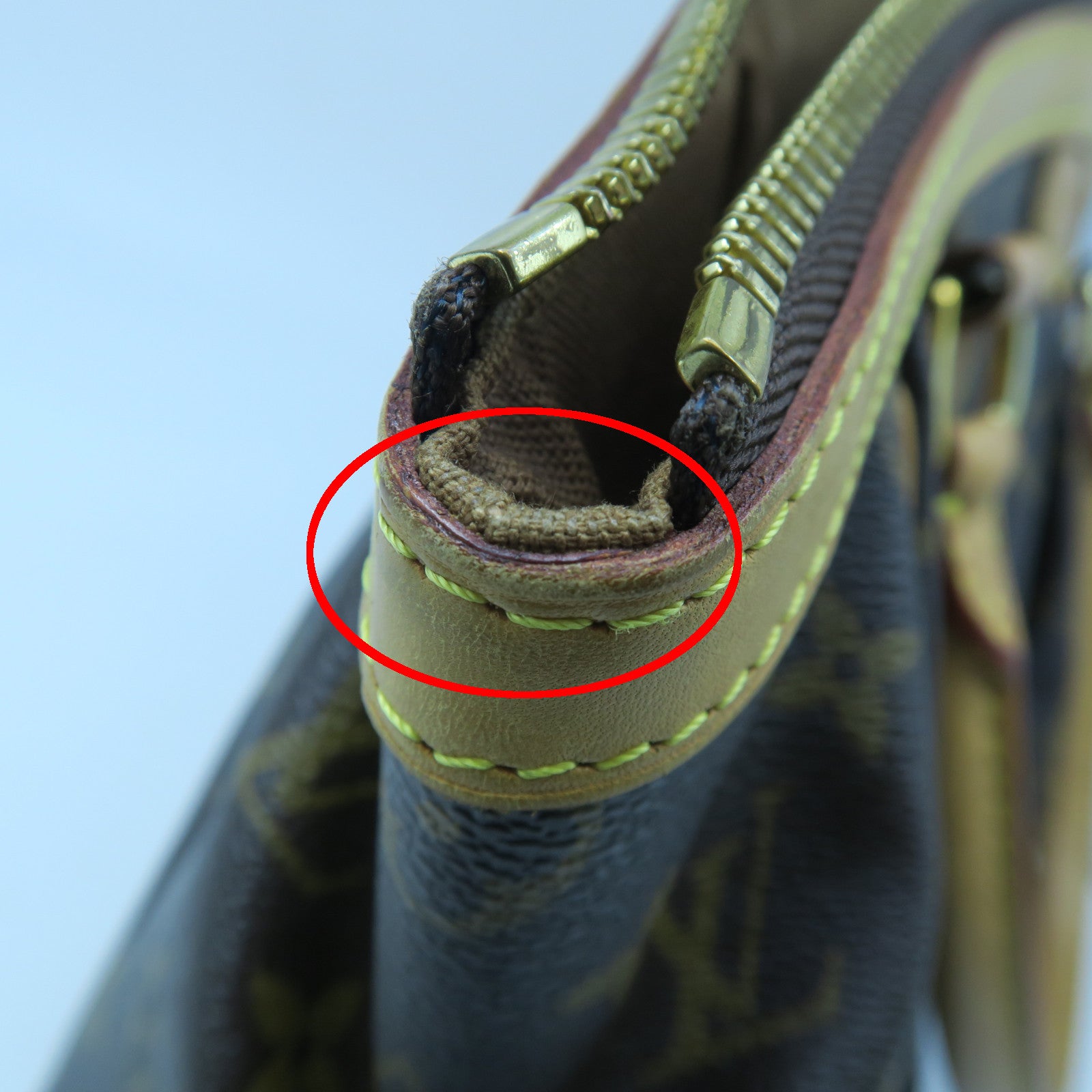 LOUIS VUITTON Monogram Tivoli PM Gold Buckle Handle Bag Brown
