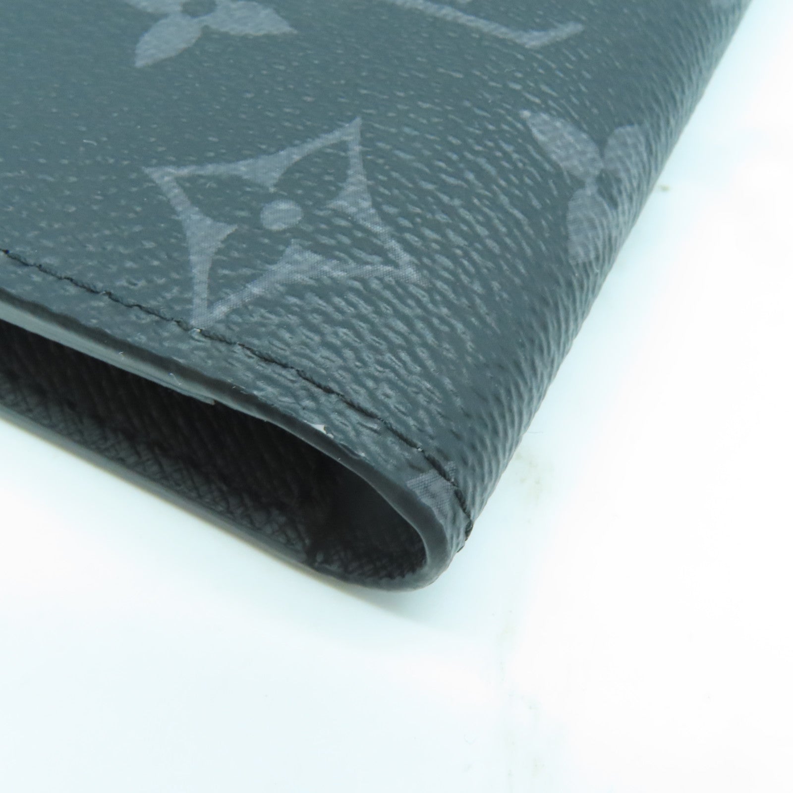 LOUIS VUITTON Monogram Eclipse Brazza Long Wallet銀扣長錢包黑色