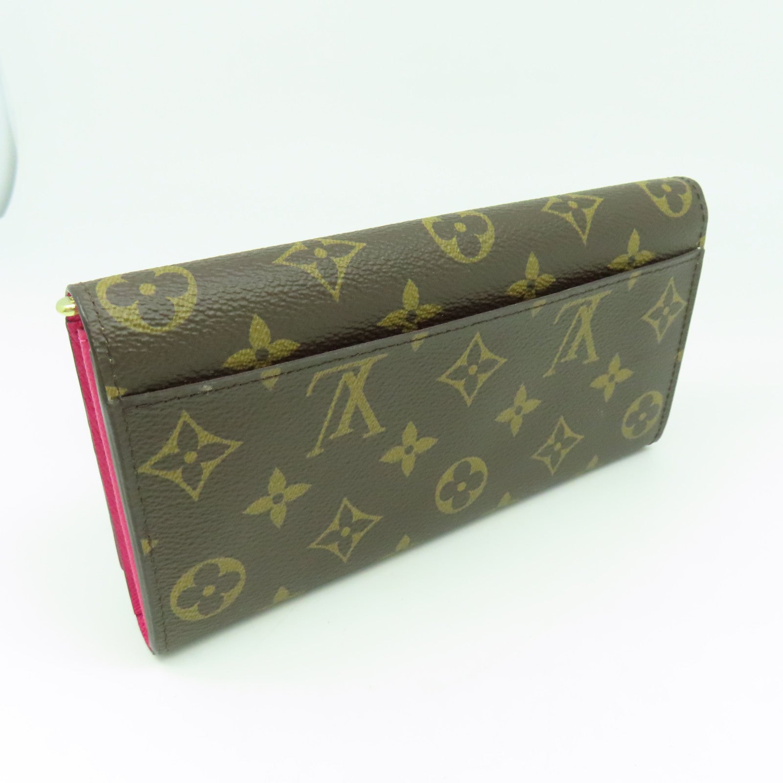 LOUIS VUITTON Monogram Wallet金扣長錢包棕色