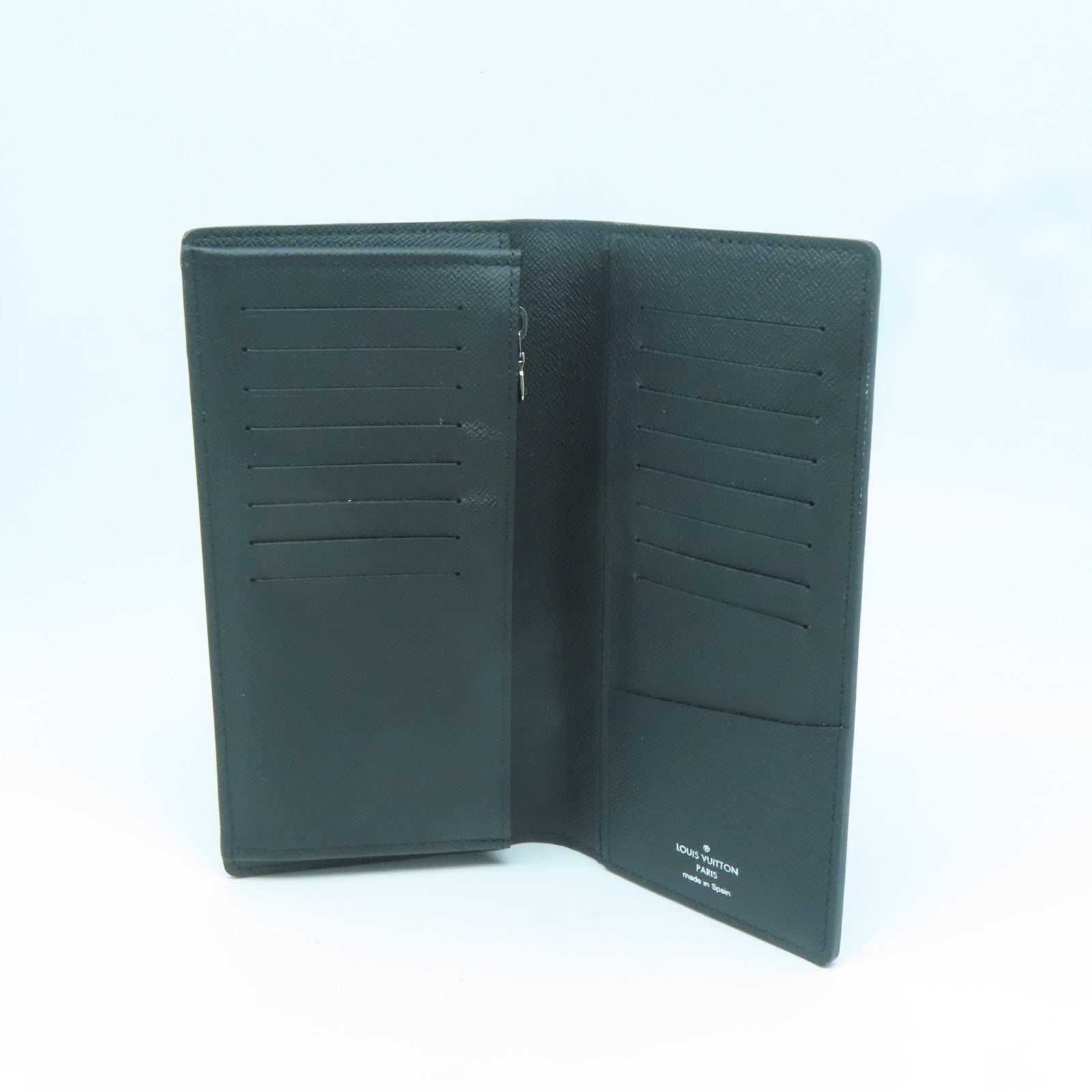 LOUIS VUITTON Monogram Eclipse Brazza Long Wallet銀扣長錢包黑色