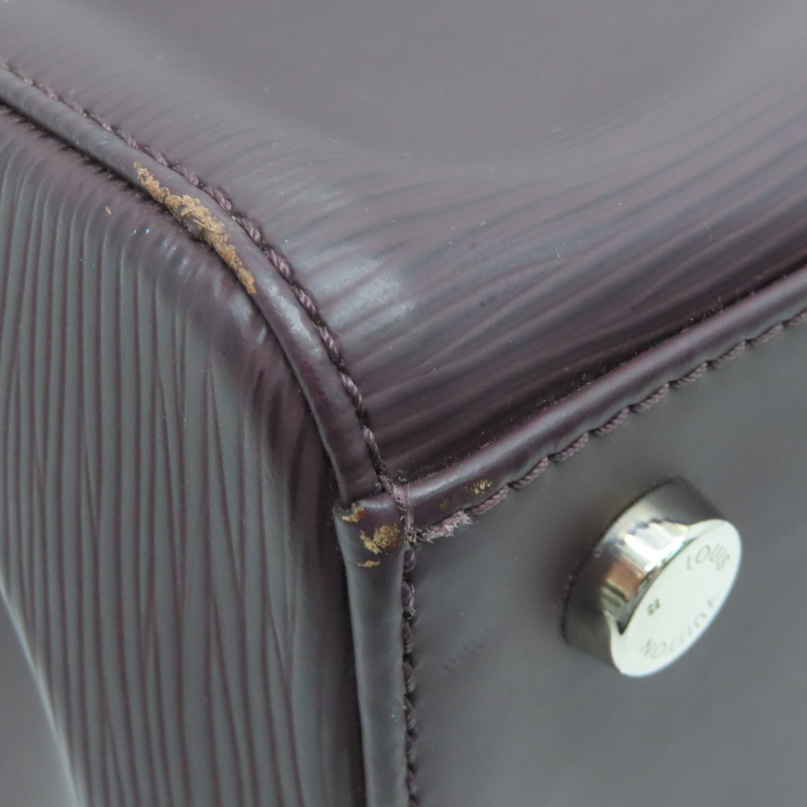 LOUIS VUITTON 【激減優惠】Epi Blair MM銀扣手挽肩背兩用袋棕色