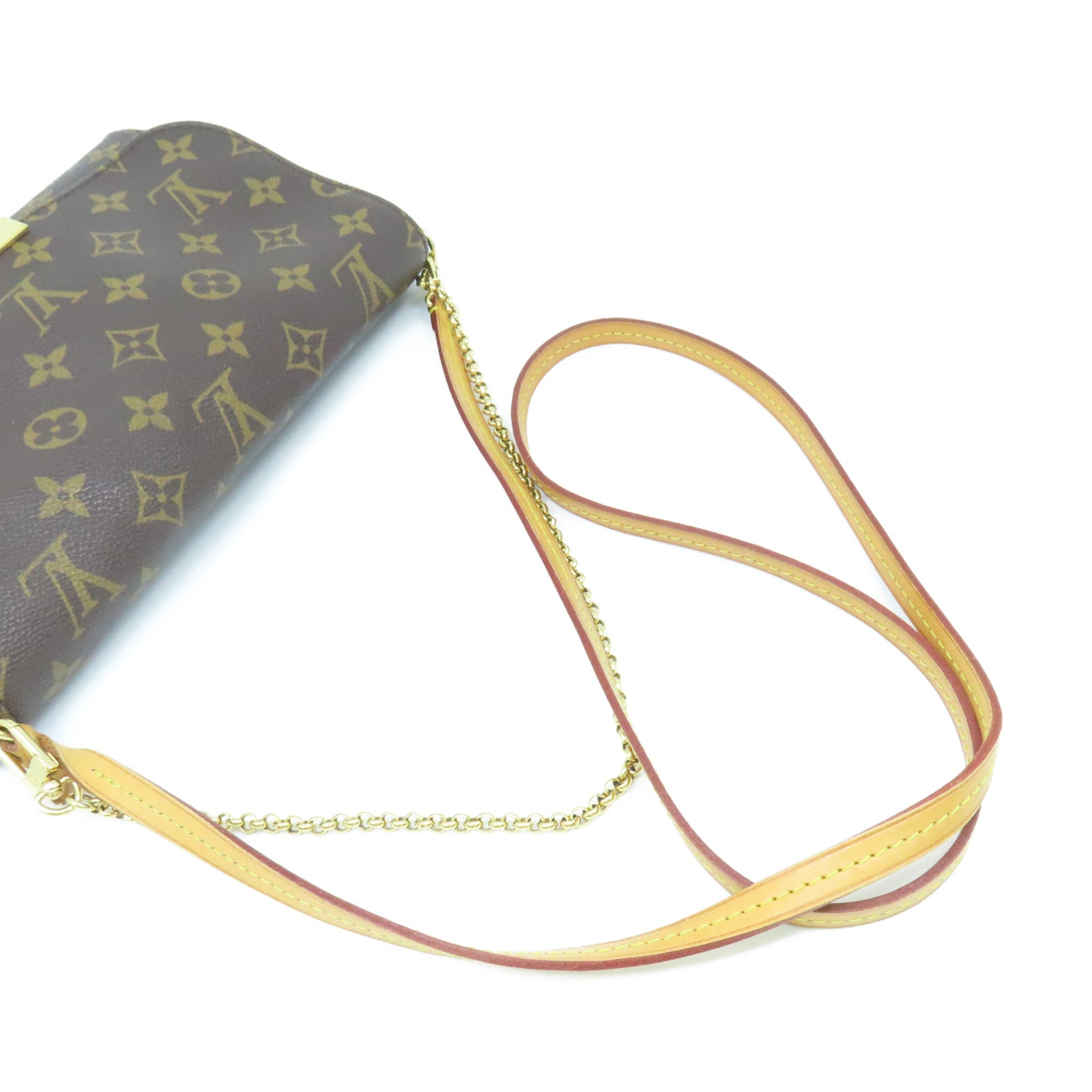 LOUIS VUITTON Monogram Favorite MM 2Way Shoulder Bag手挽肩背兩用袋啡色