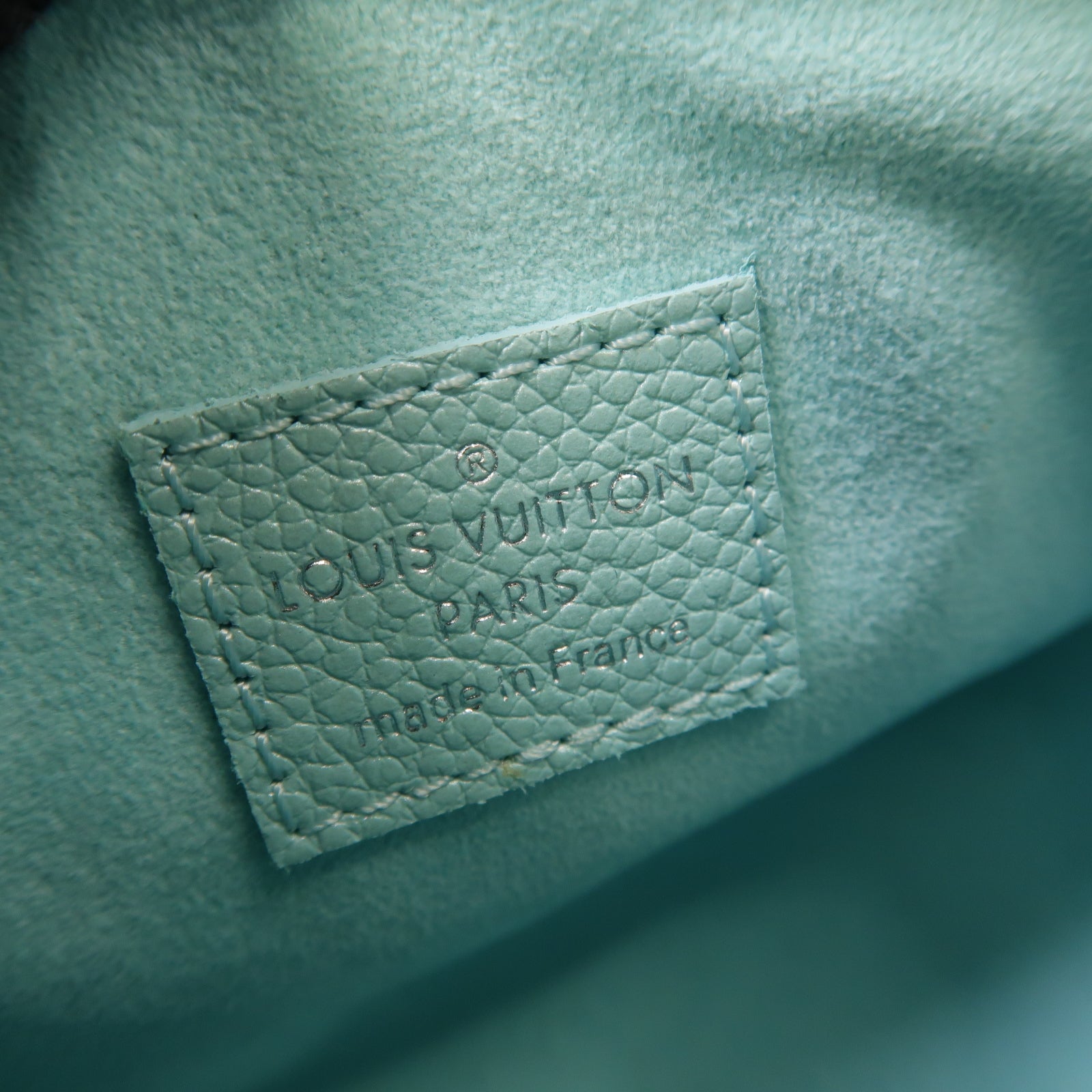 LOUIS VUITTON Monogram Empreinte Nano Speedy銀扣手挽肩背兩用袋淺藍色