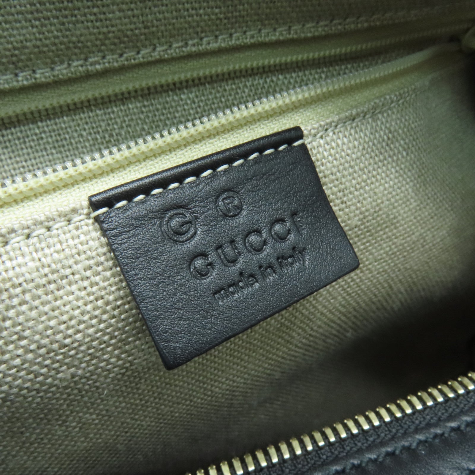 GUCCI 牛皮皮革Boston Bag金扣波士頓包黑色