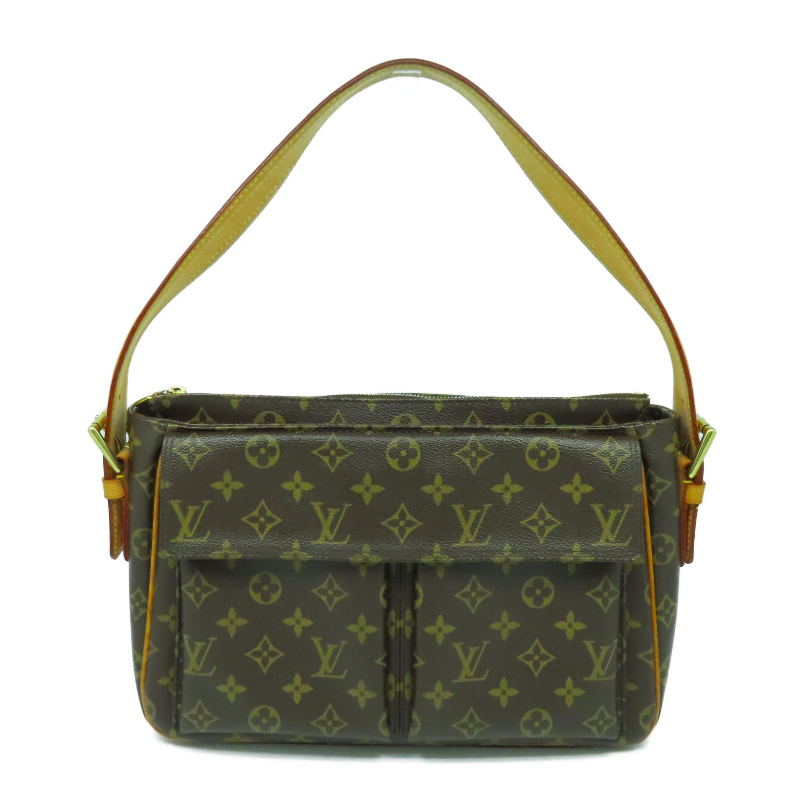 LOUIS VUITTON 【激減優惠】Monogram Viva Cite GM金扣肩背袋啡色