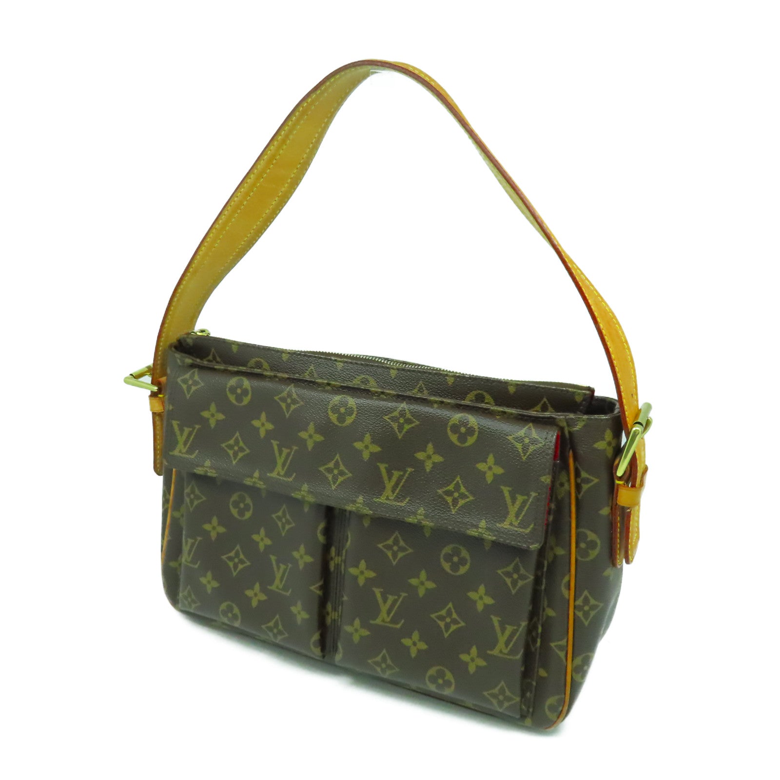 LOUIS VUITTON 【激減優惠】Monogram Viva Cite GM金扣肩背袋啡色