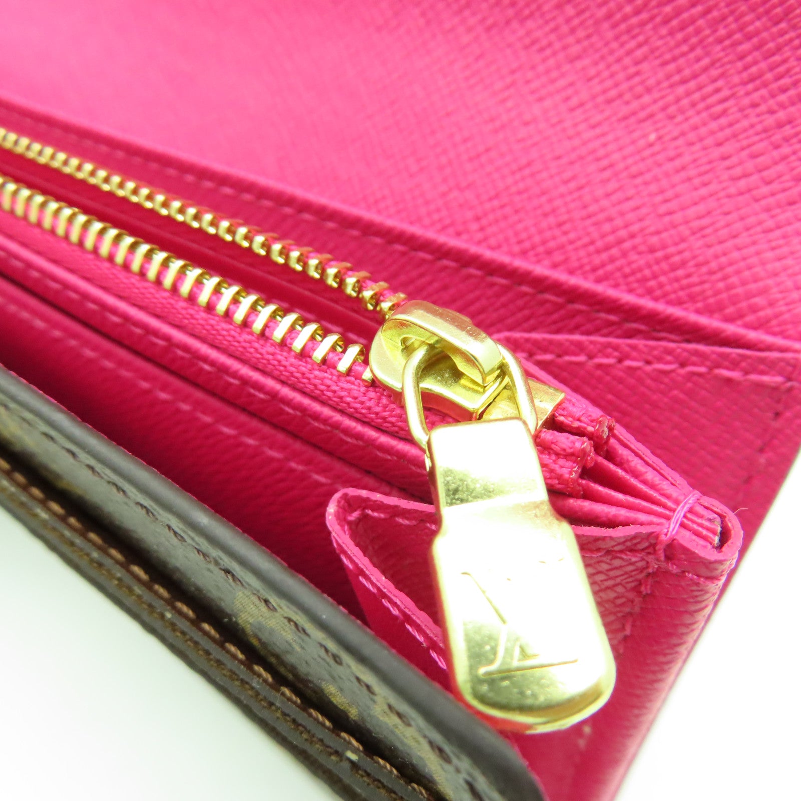 LOUIS VUITTON Monogram Wallet金扣長錢包棕色
