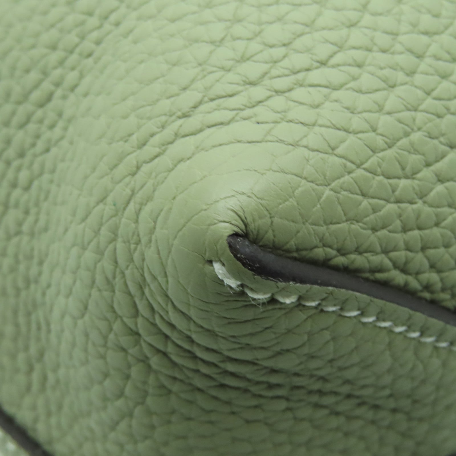 HERMES Clemence皮革Cabasellier 31手挽袋Sauge灰色
