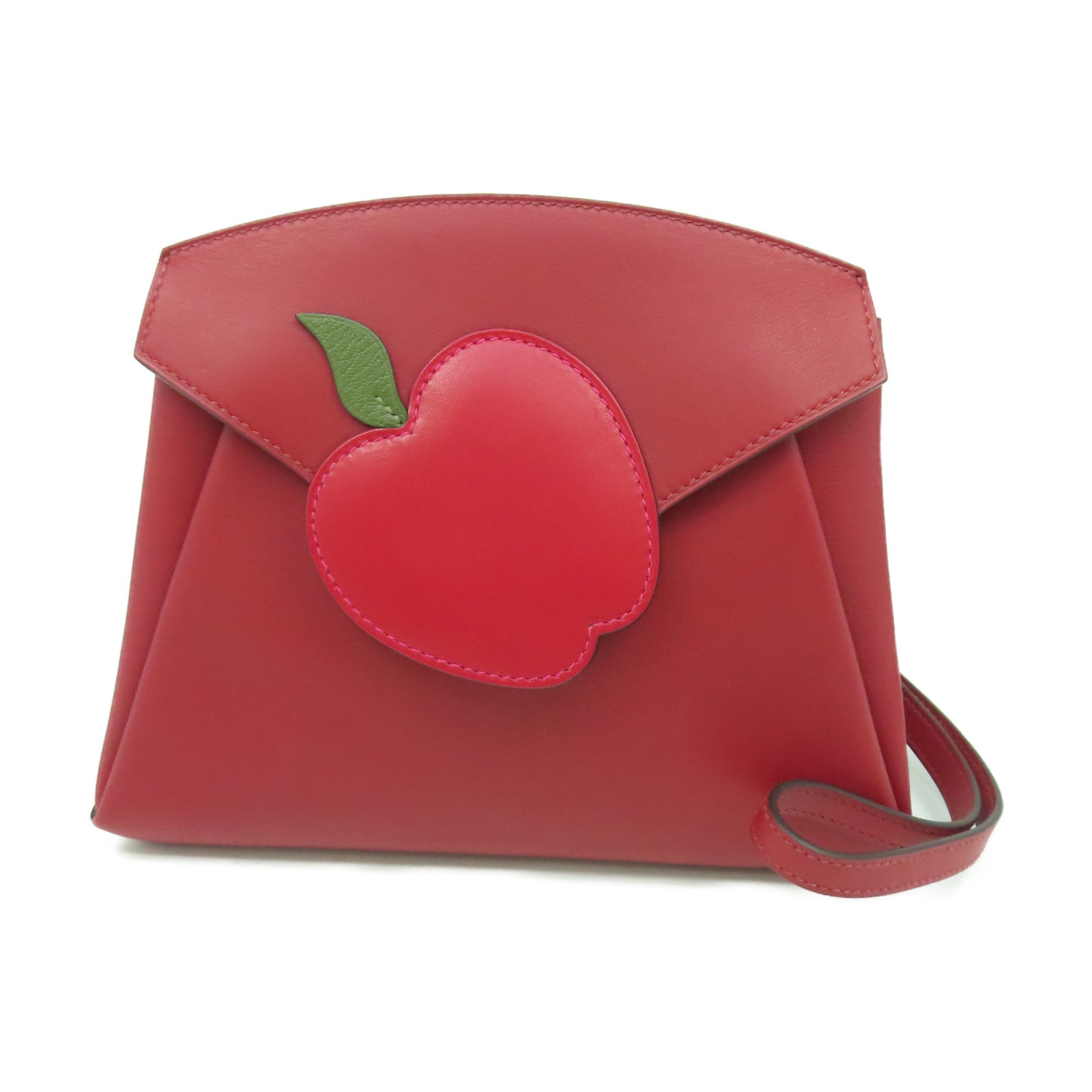 HERMES Swift皮革Tutti Frutti Clutch銀扣手拿包紅色