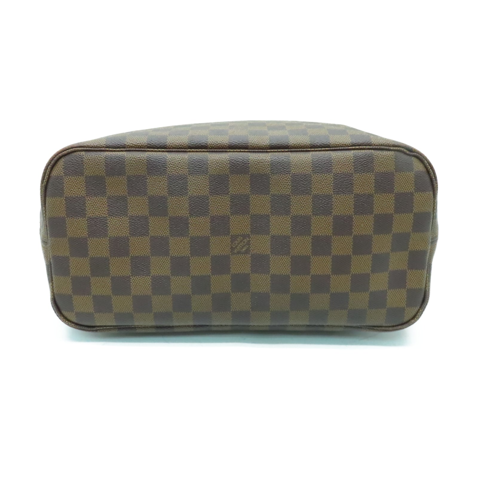 LOUIS VUITTON 【激減優惠】Damier Neverfull MM金扣手挽袋棕色